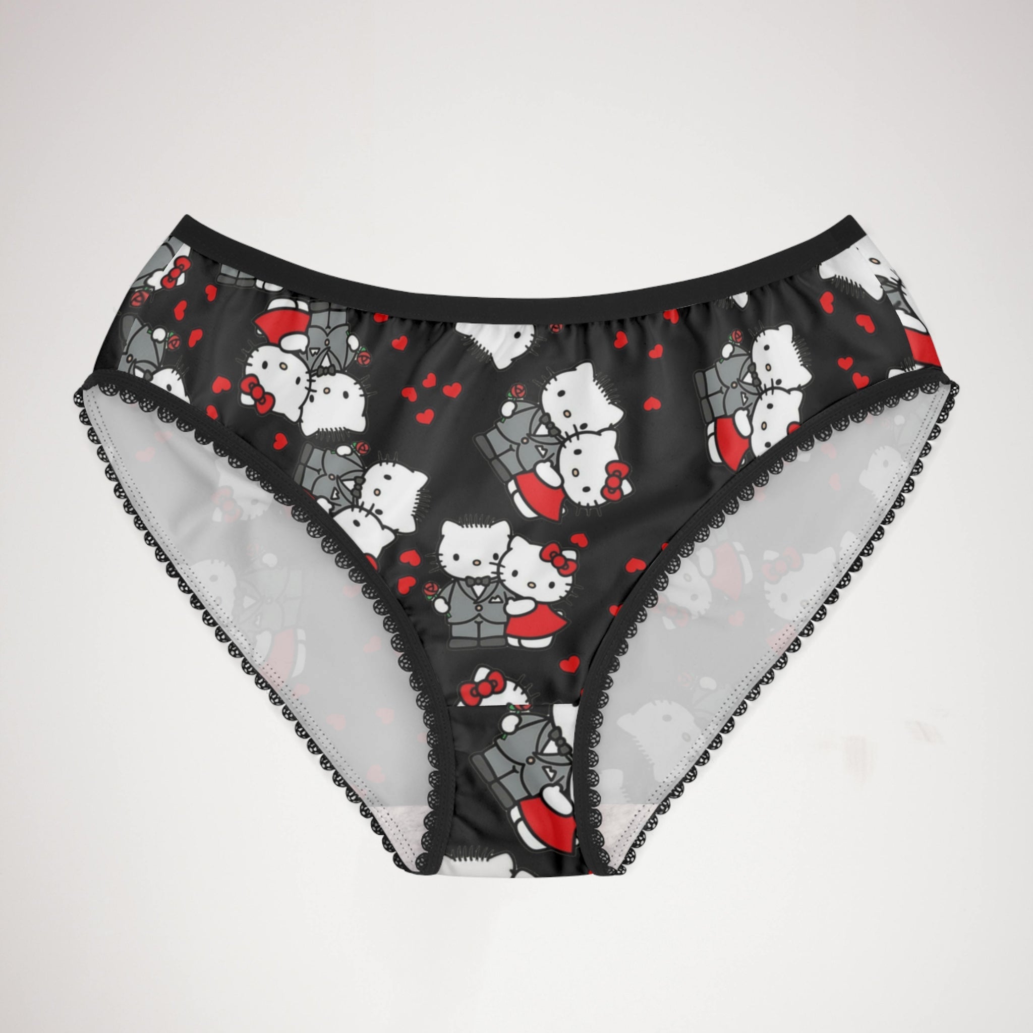 Women's briefs kitty wedding anniversary black