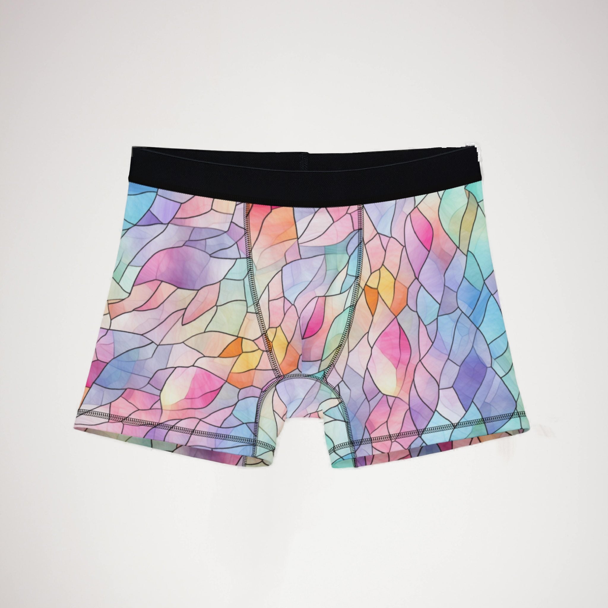 Men's boxers pastel stained glass