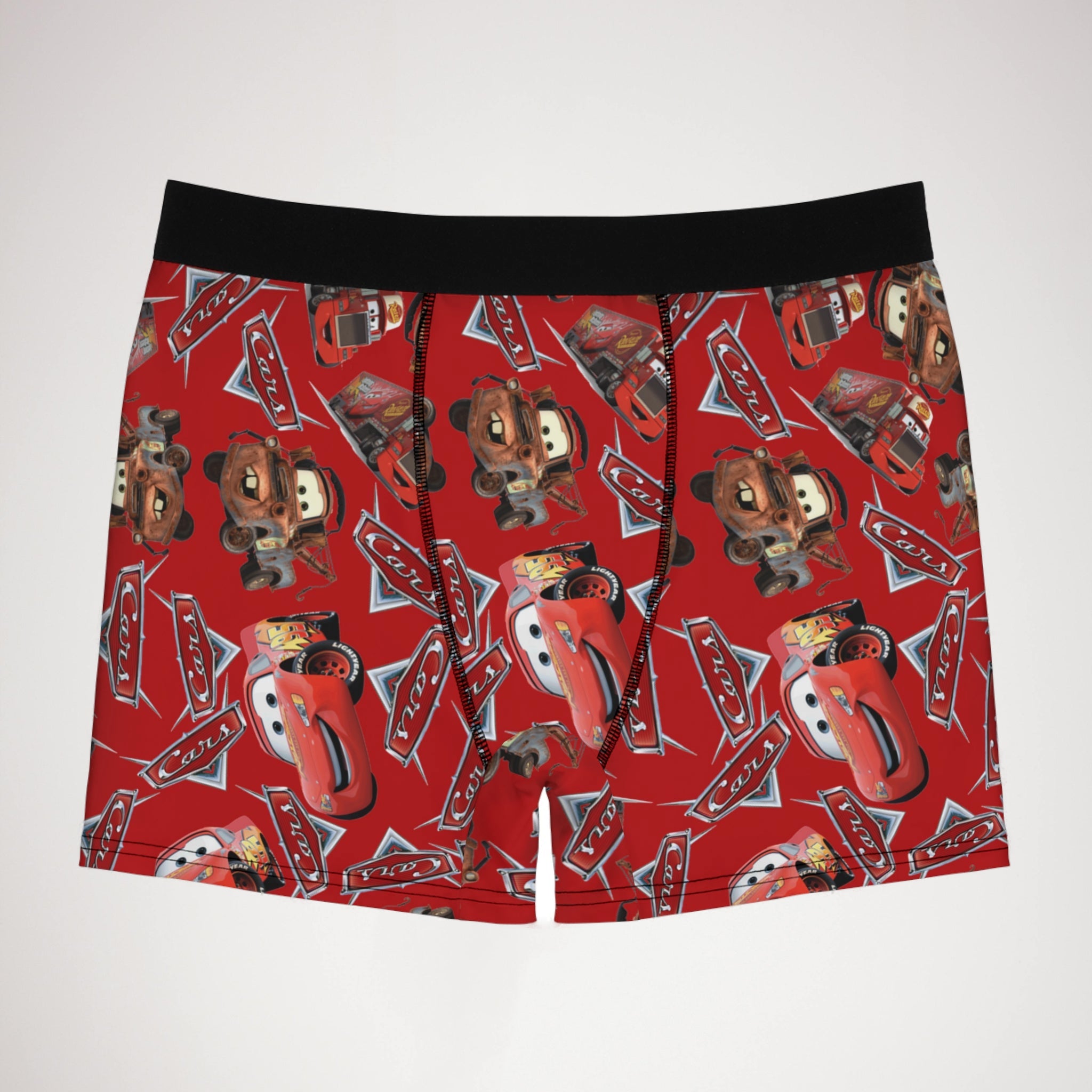 Men's boxer briefs mcqueen funny cars red