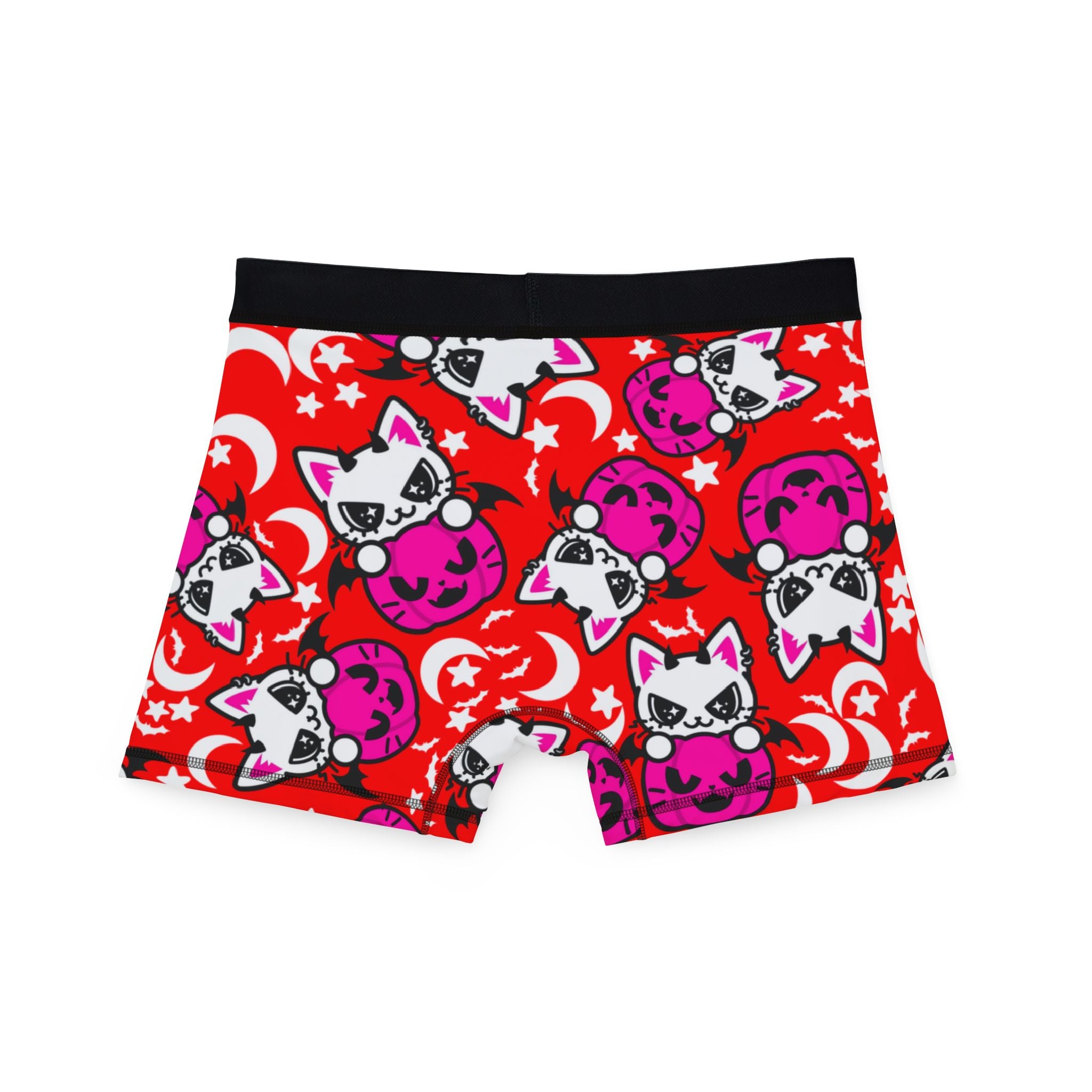 Men's boxers cat kitty bumpkin halloween red