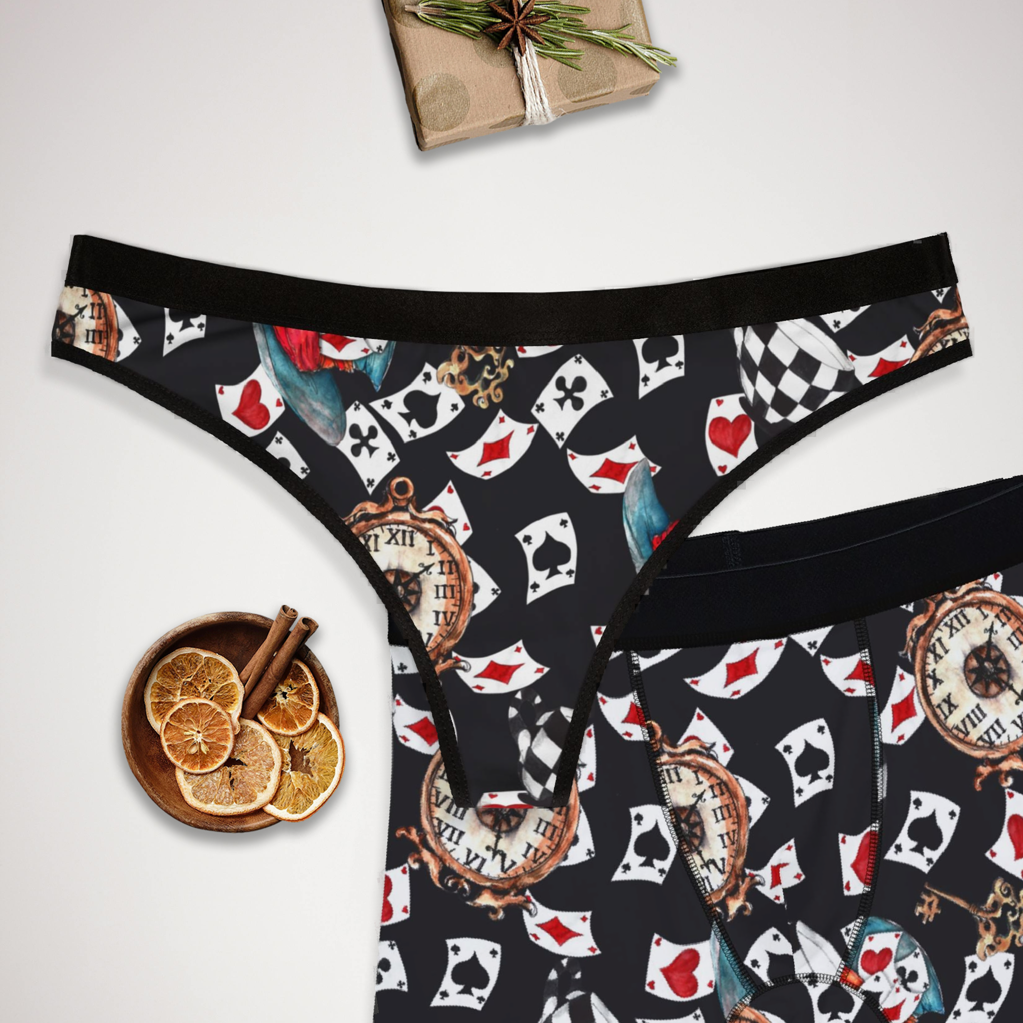 Matching underwear Wonderland for couples boxer & thong