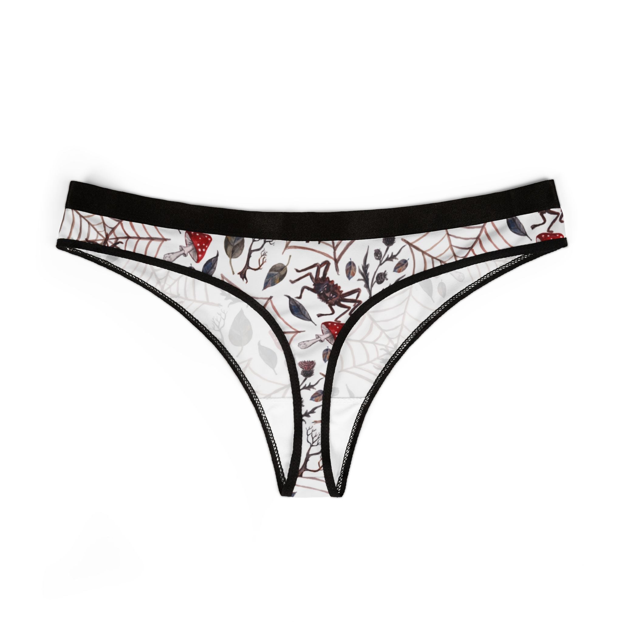 Women's thongs watercolor halloween