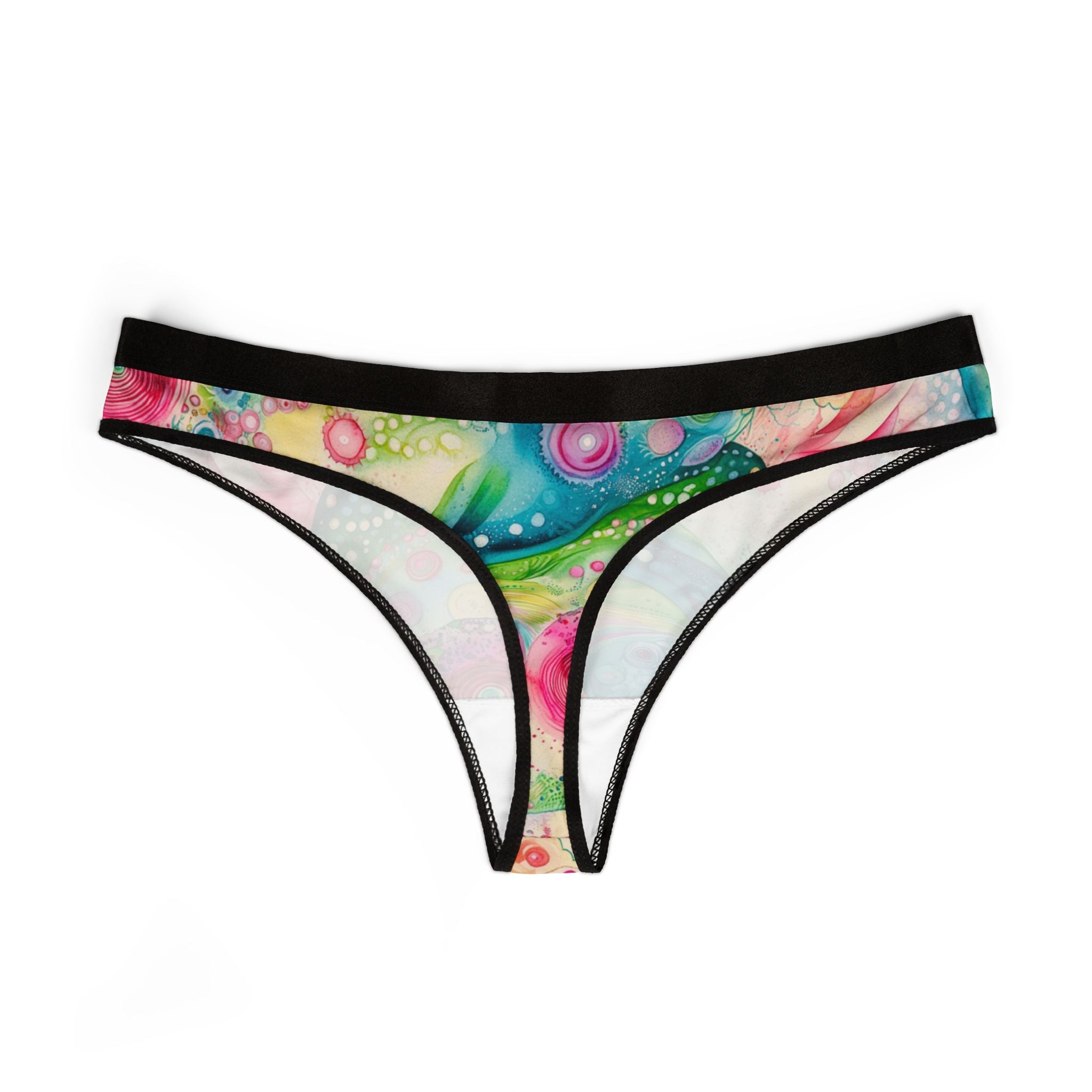 Women's thongs watercolor abstract