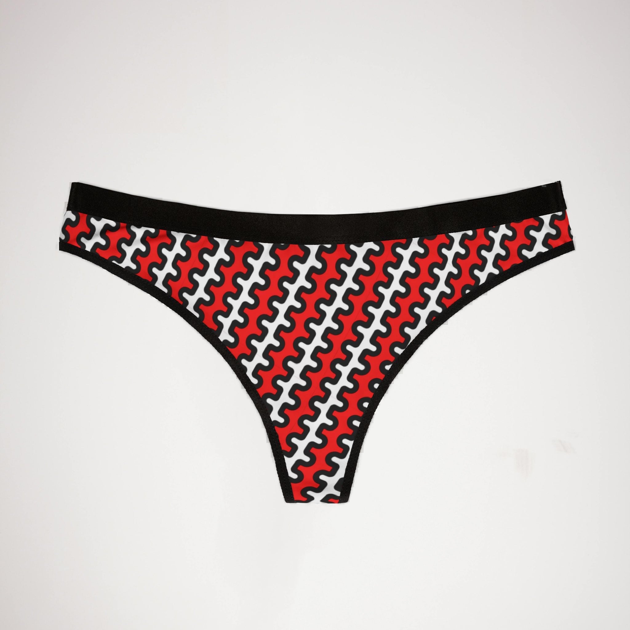 Women's thongs black and red