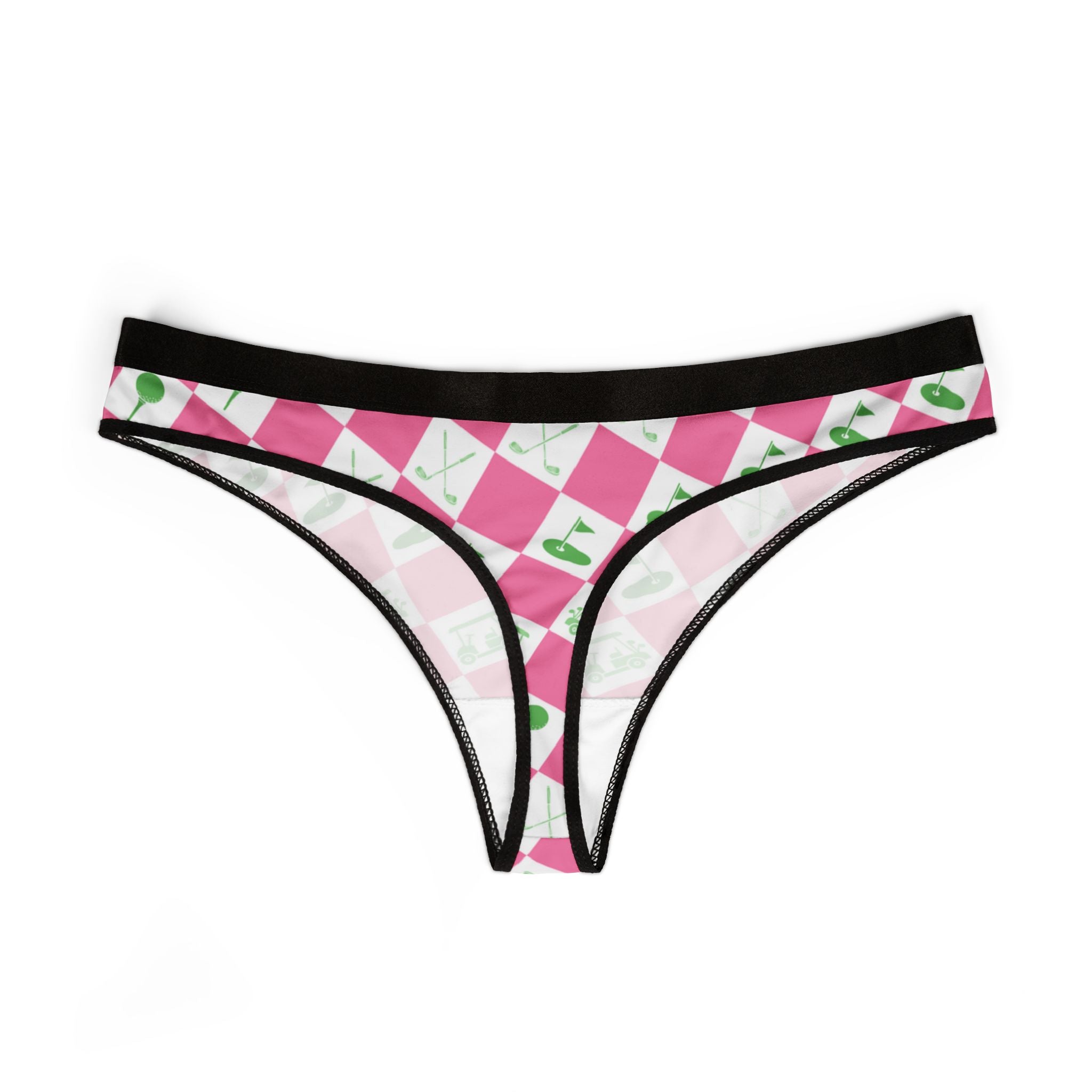 Women's thongs pink golf