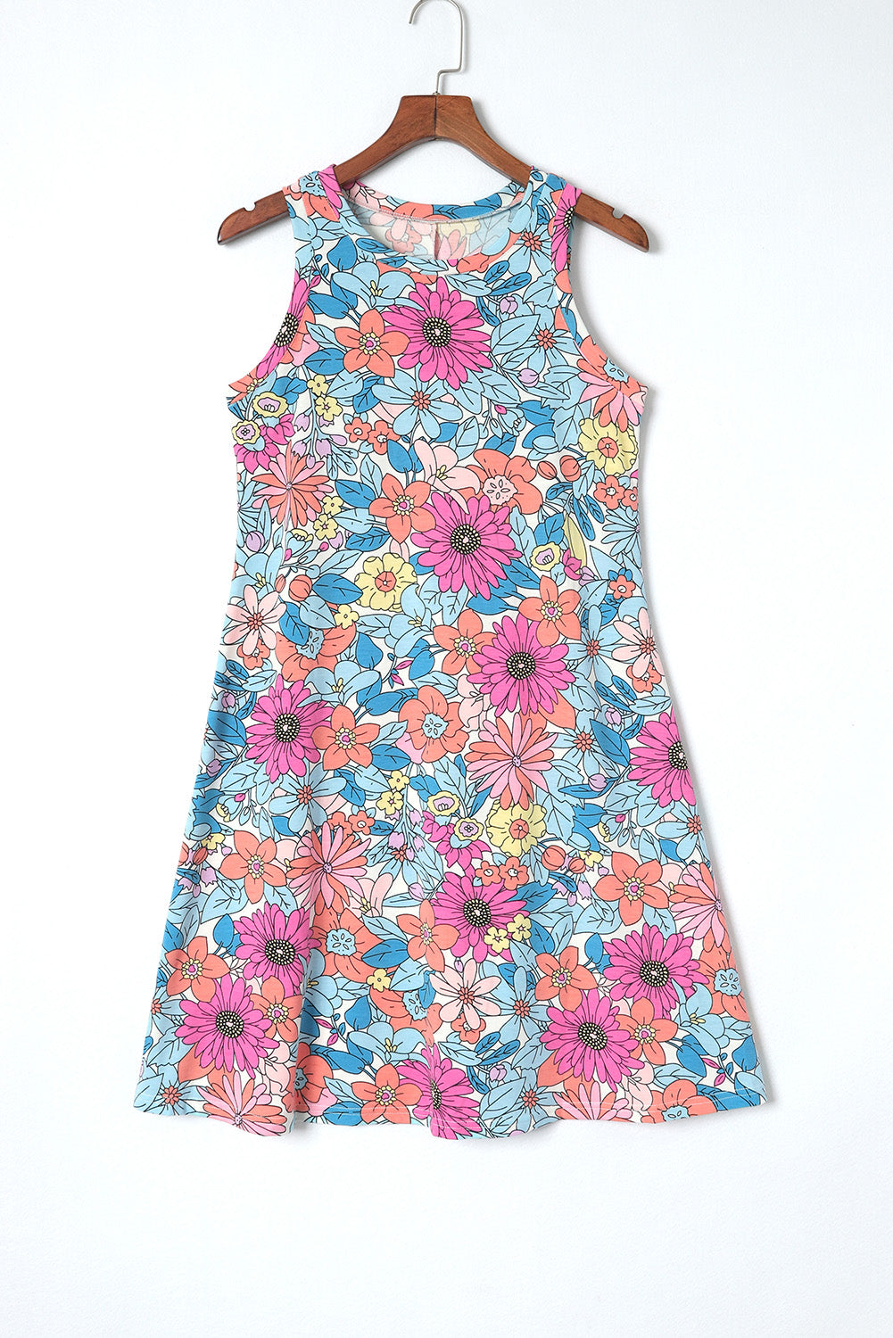 Chic Floral Sleeveless Dress: Perfect for Summer Beach Weddings and Parties!