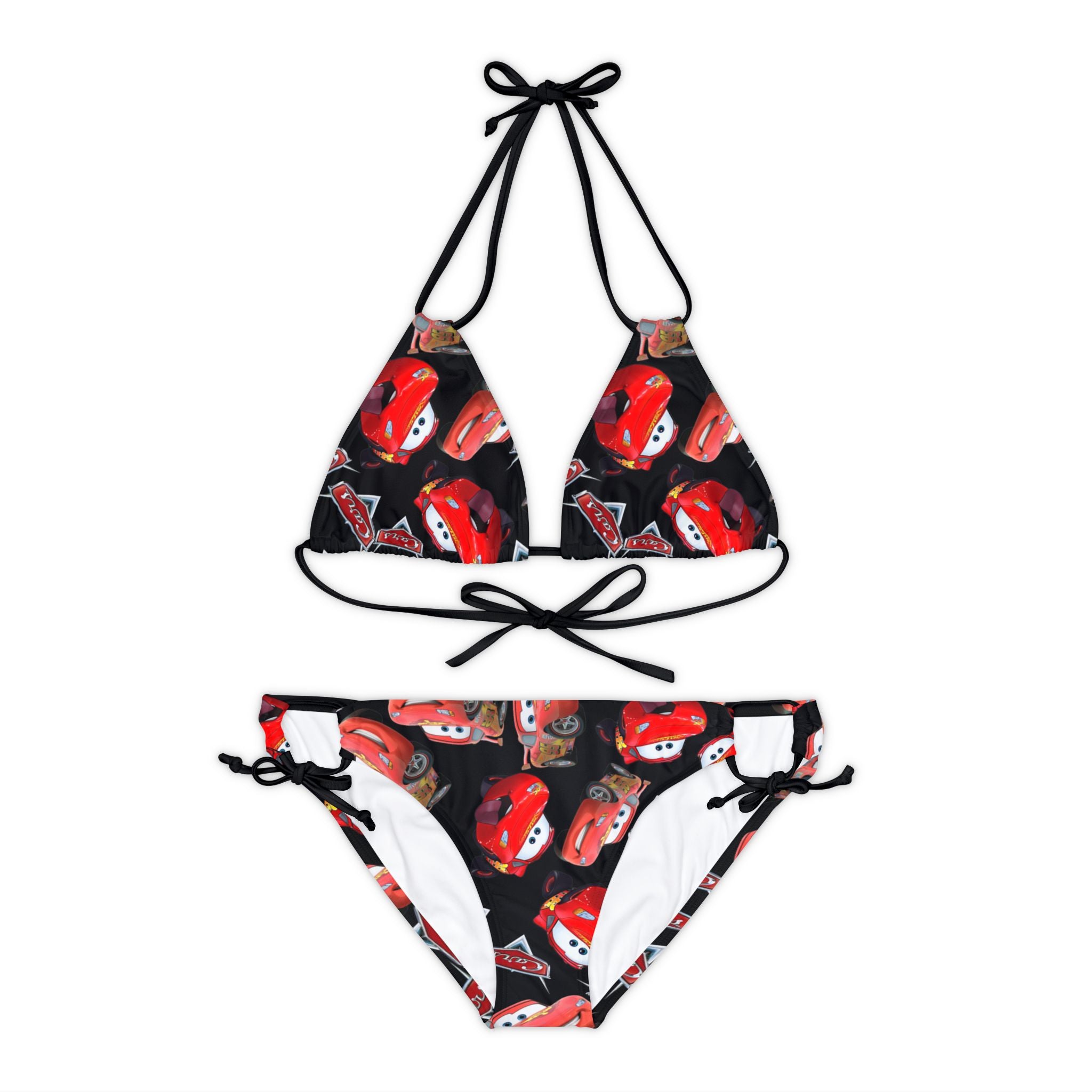 Strappy bikini set funny% mcqueen black