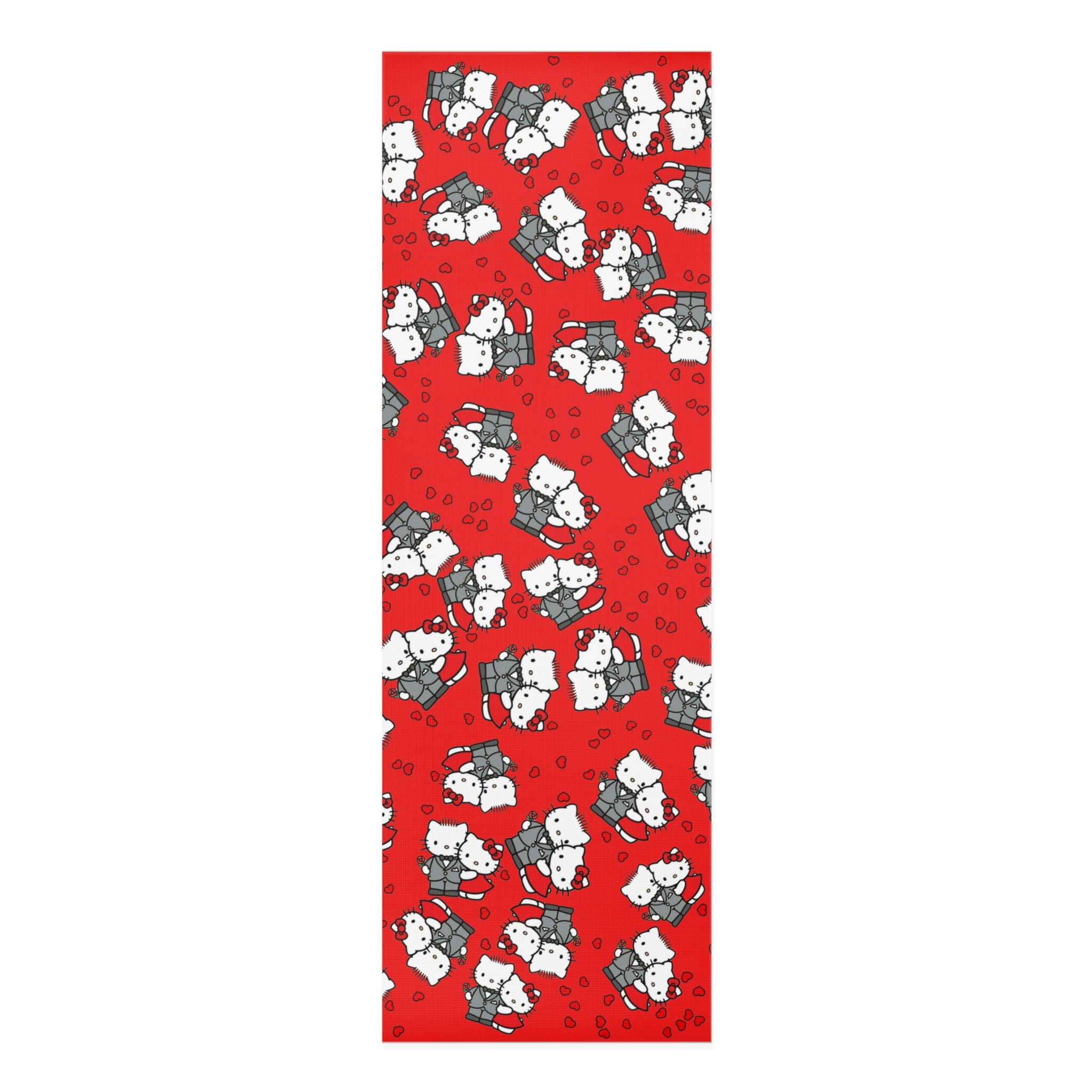 Foam yoga mat kitty wedding anniversary red