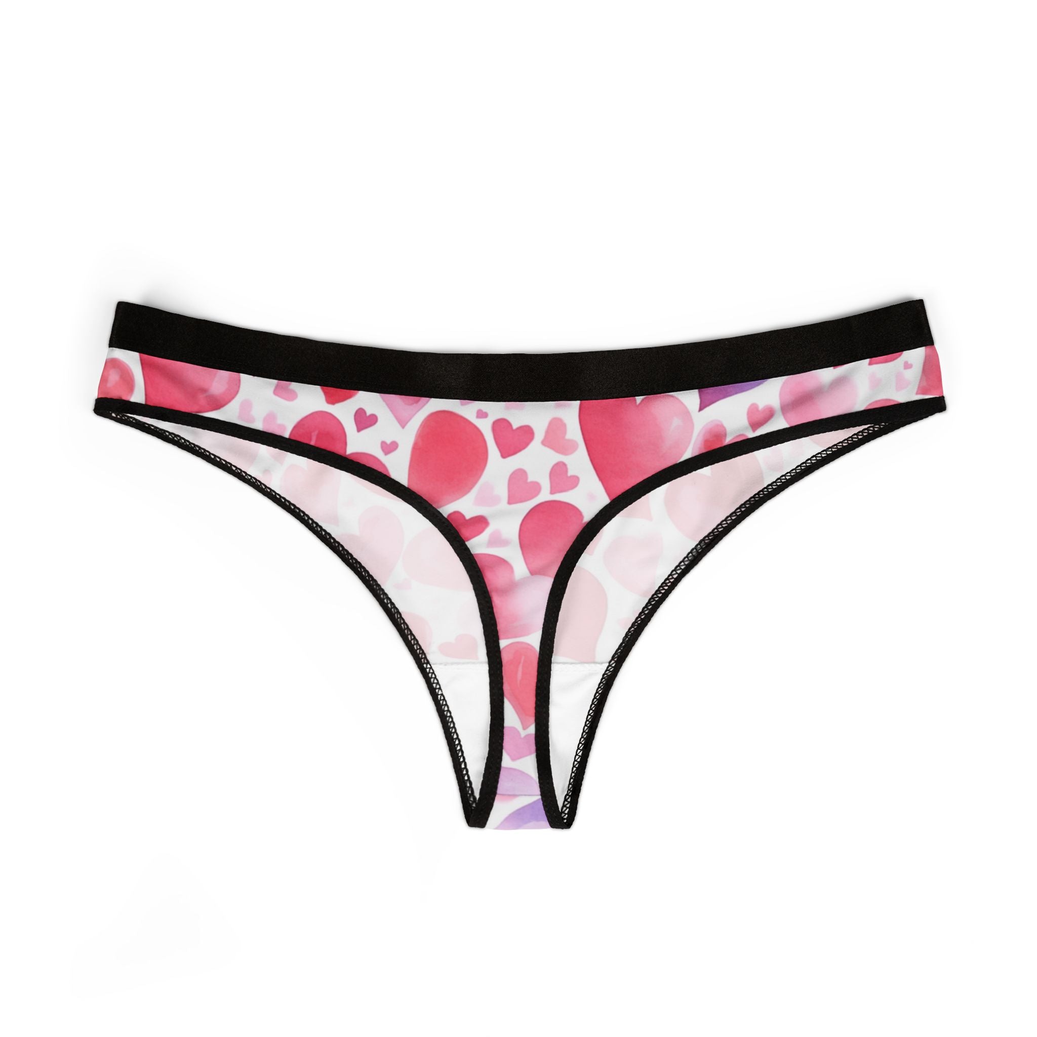 Women's thongs valentines day heart extra