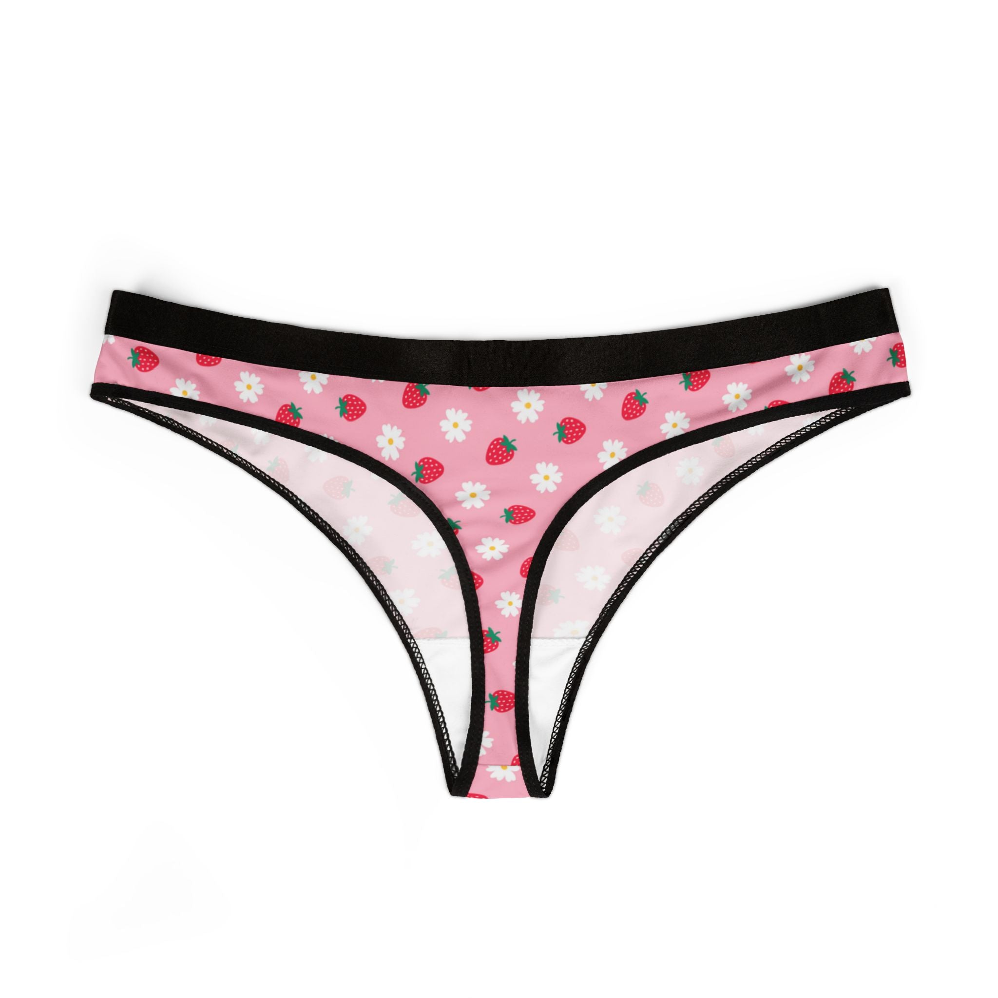 Women's thongs strawberry hot daisy