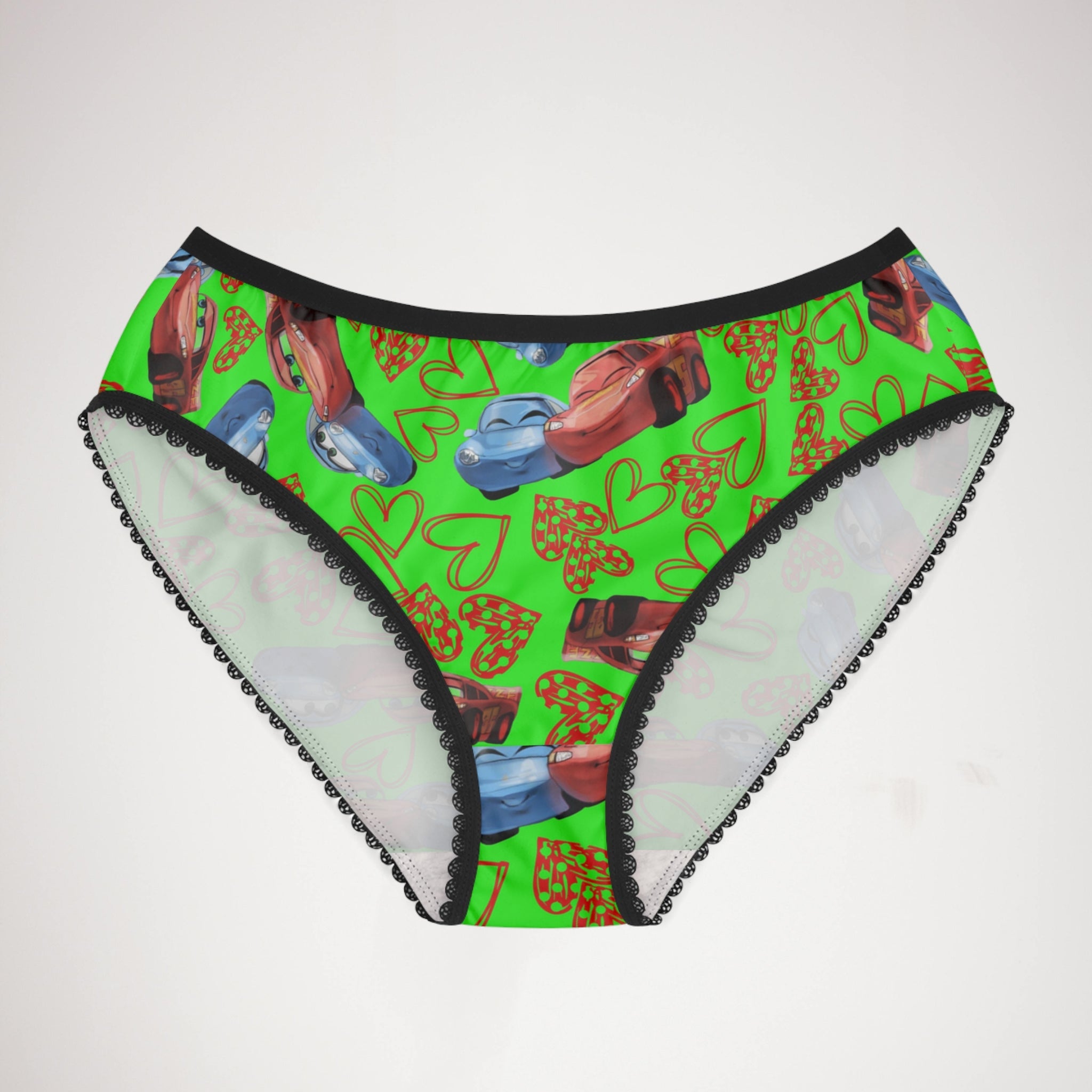 Women's briefs mcqueen couples hearts green