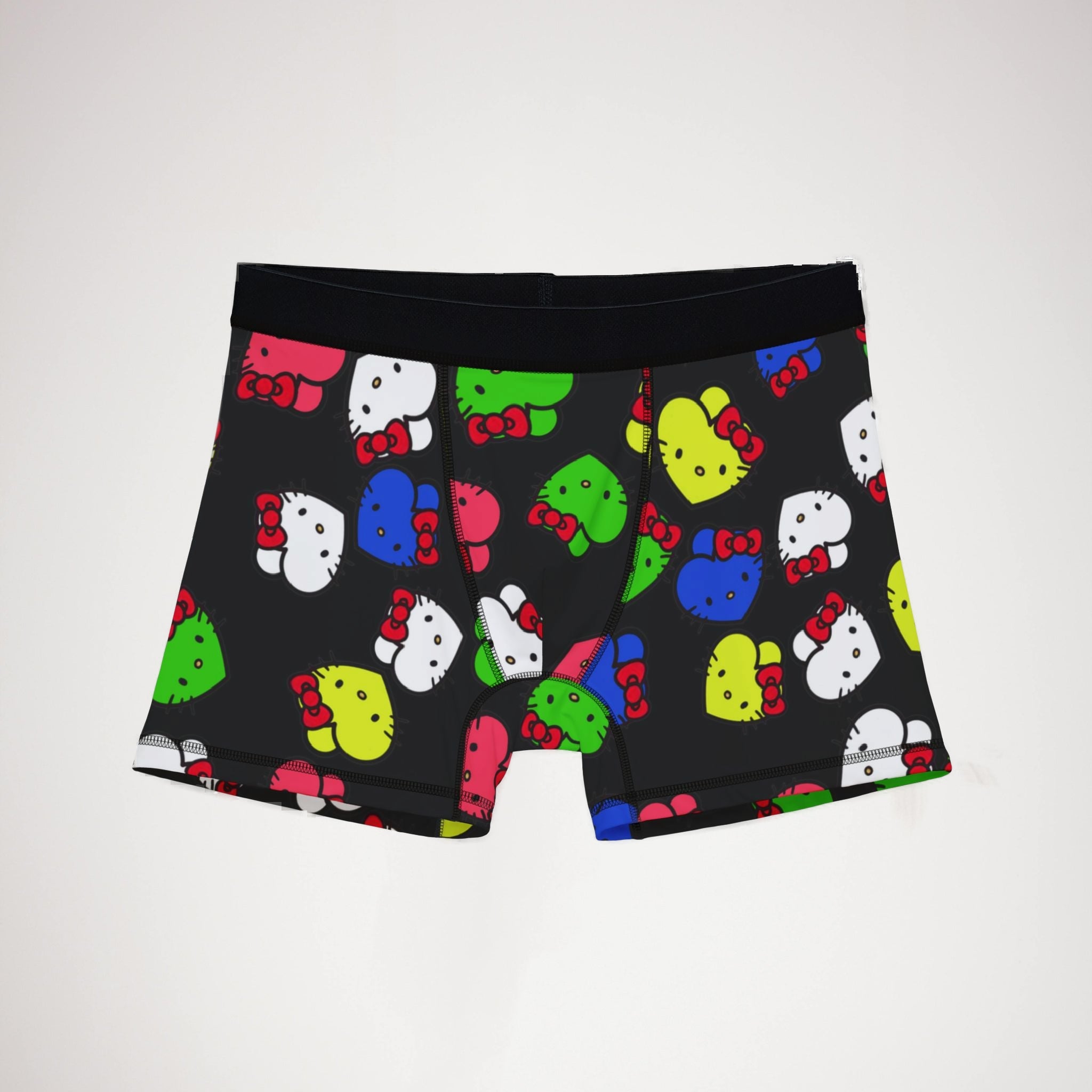 Men's boxers kitty hearts multi colors black