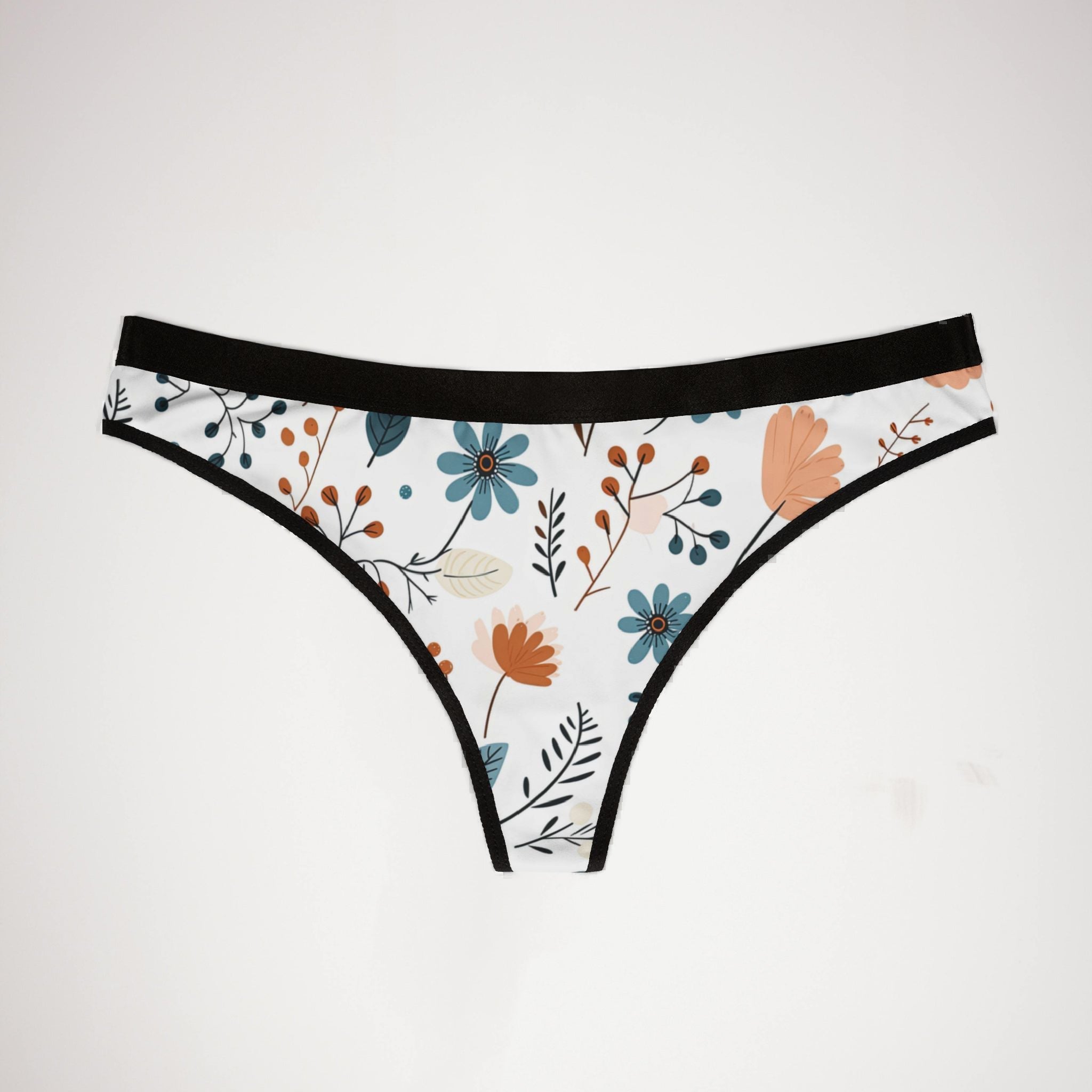 Women's thongs minimal boho flowers