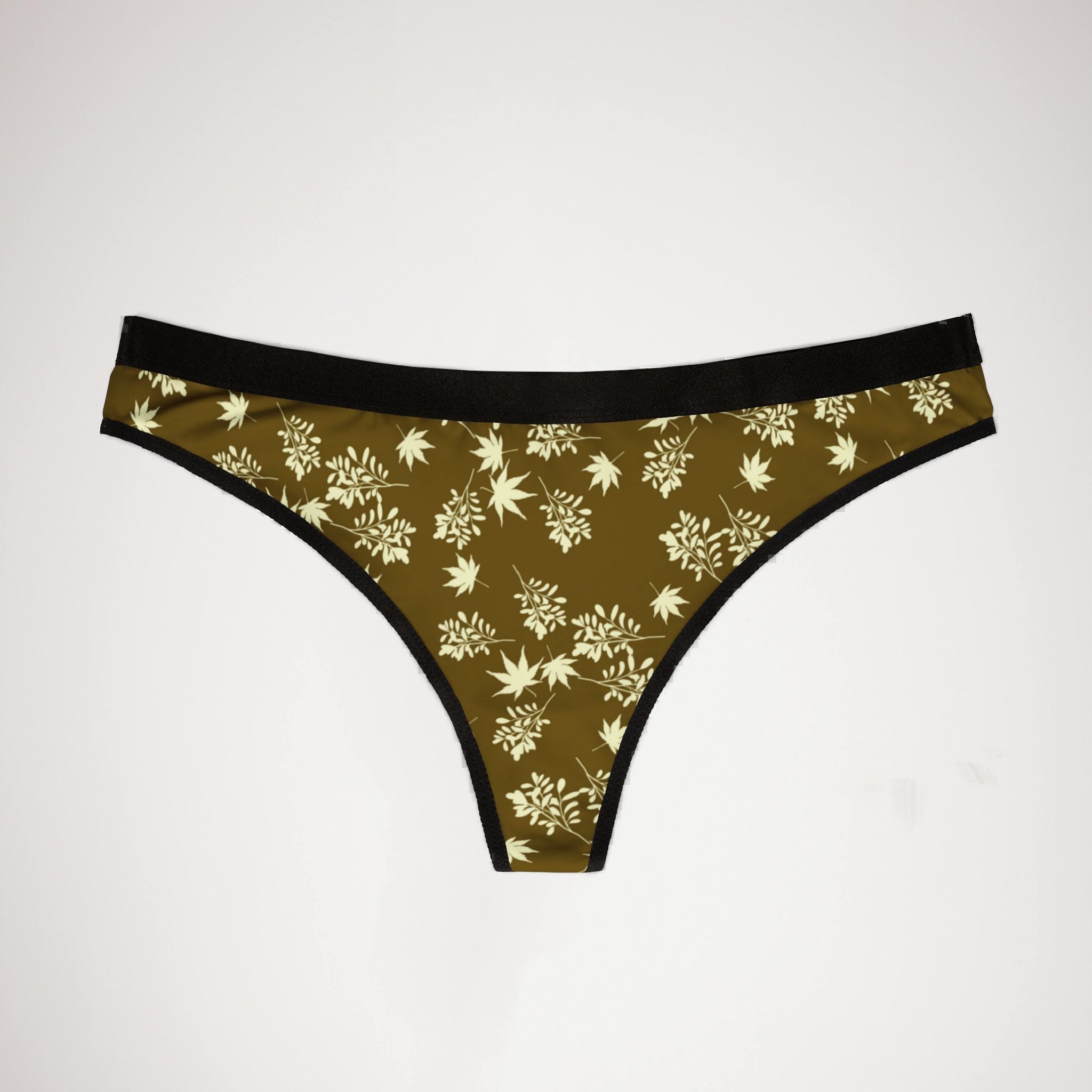 Women's thongs autumn leaves