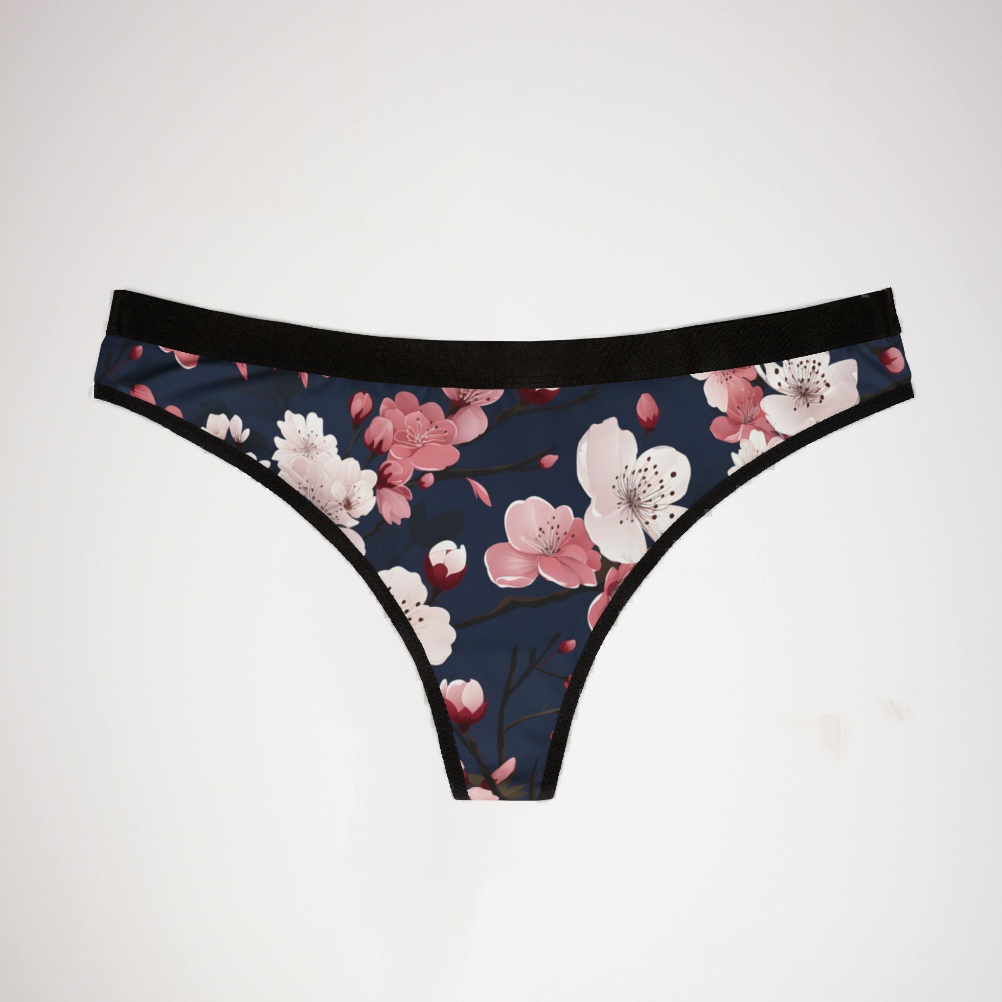 Women's thongs cherryblossom floral