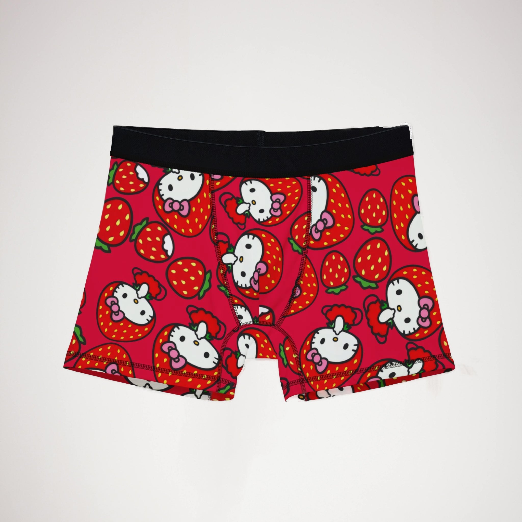 Men's boxers kitty strawberry valentine red