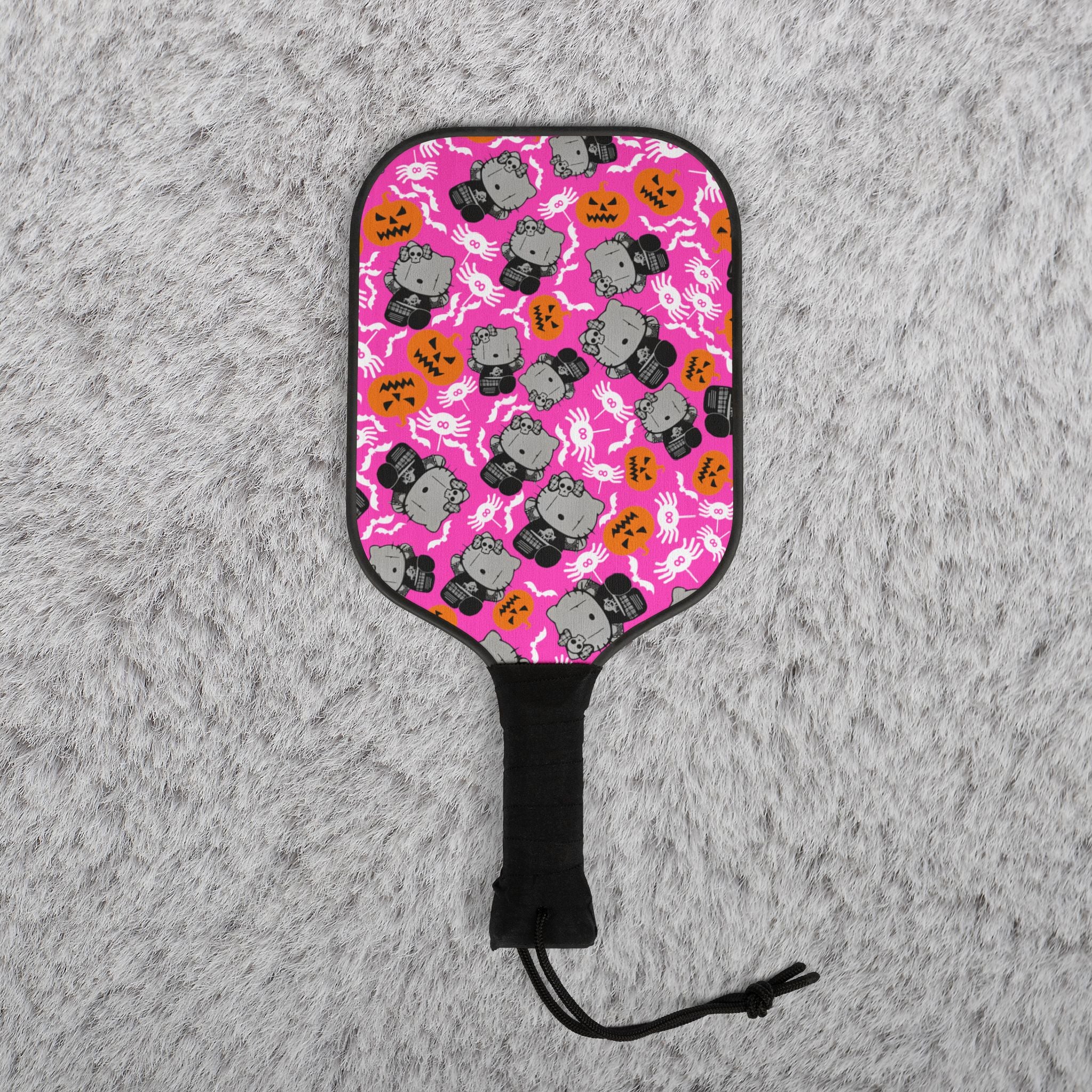 Pickleball kit (2 paddles + 2 balls + transparent bag) kitty blank pumpkin halloween pink