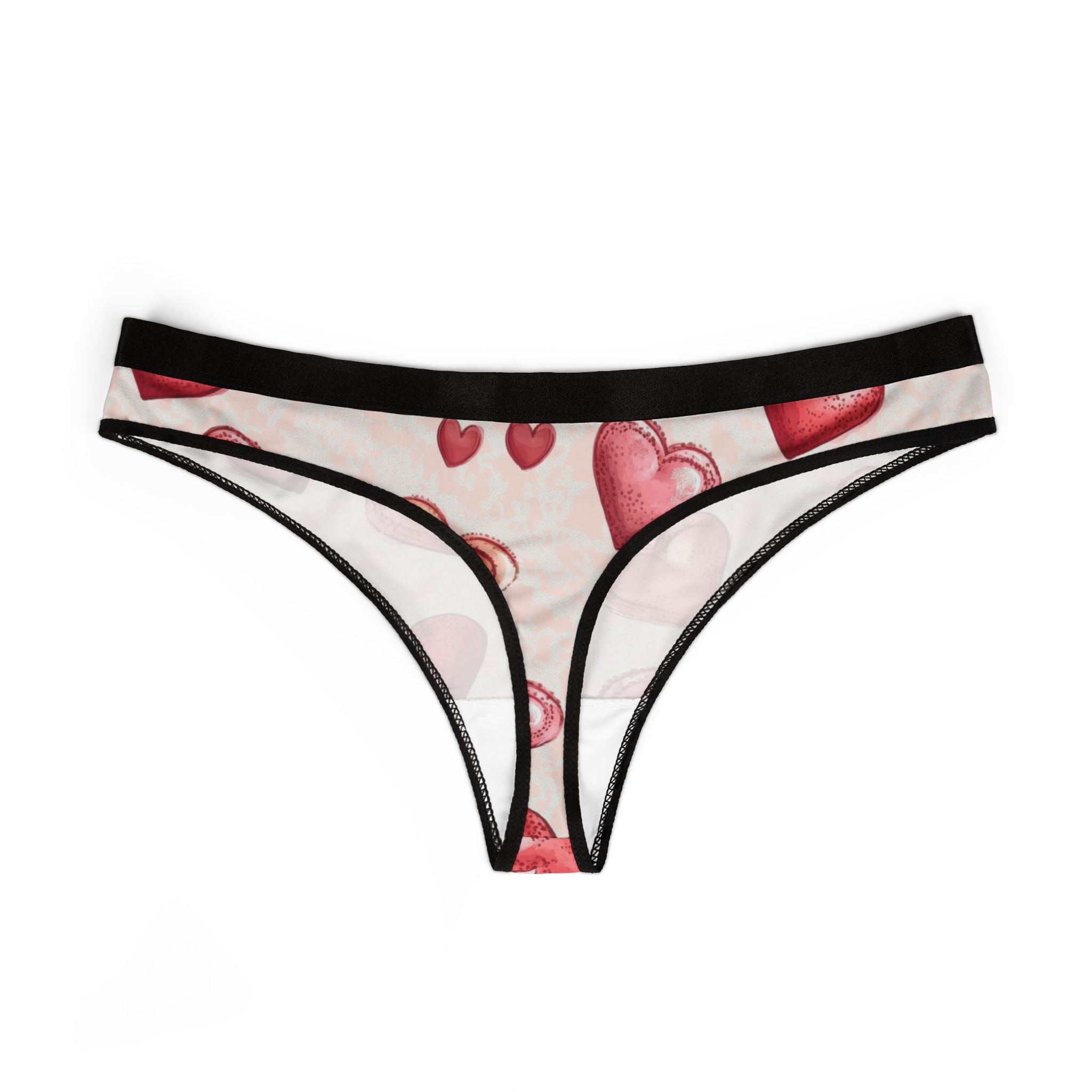 Women's thongs valentine red heart one one