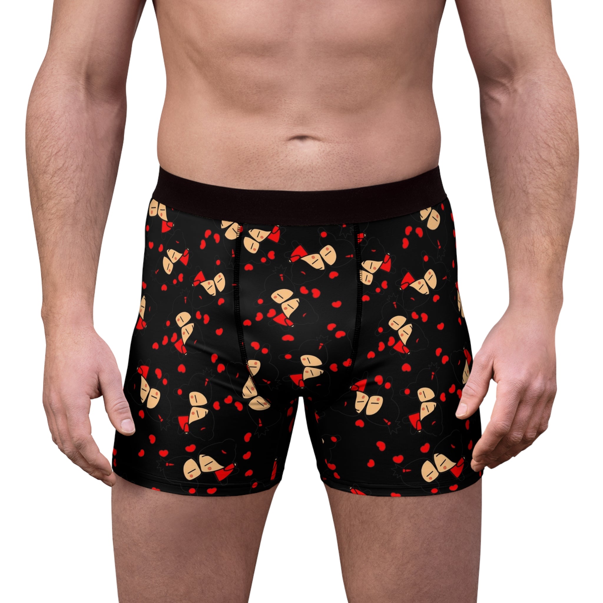 Men's boxer briefs pucca valentine kiss black