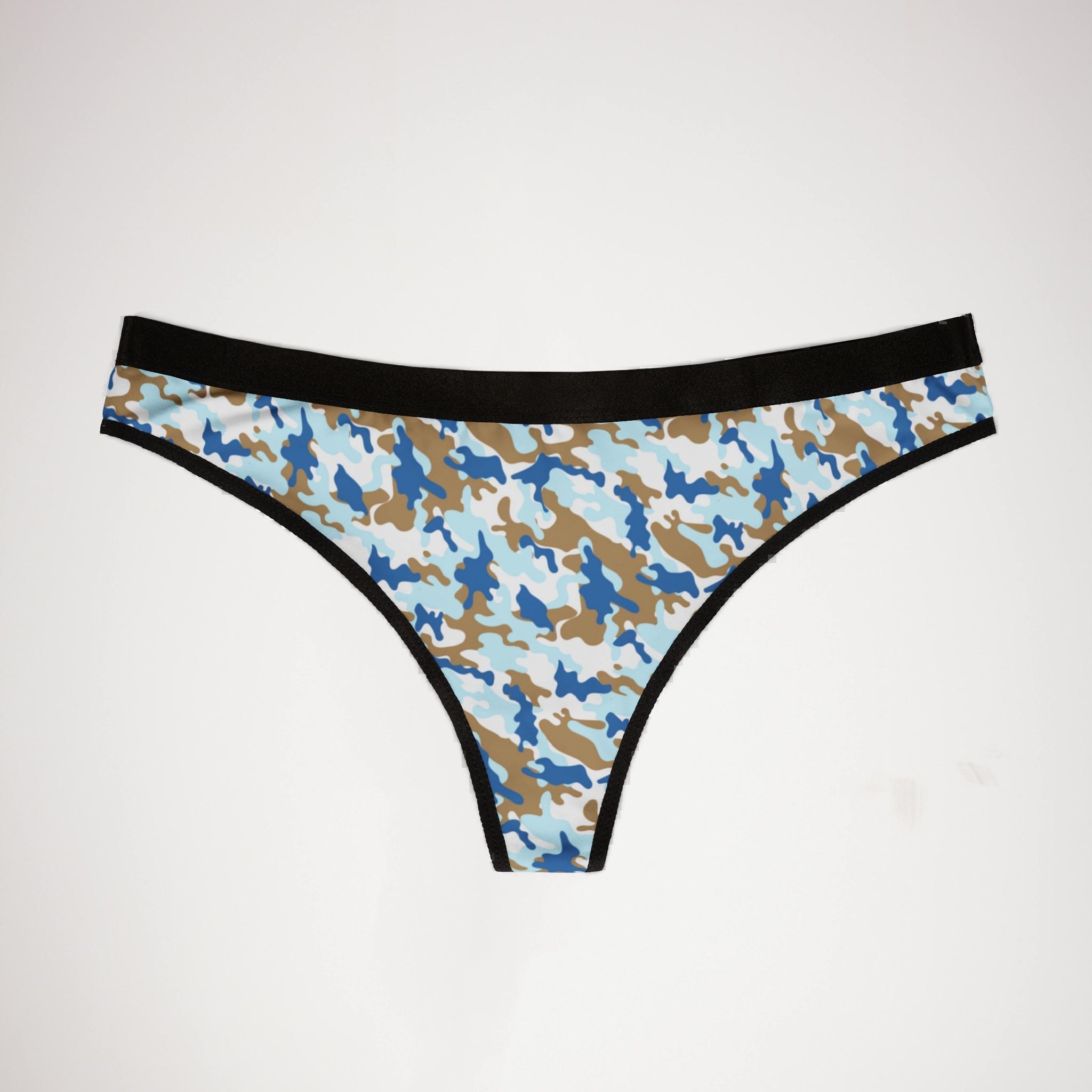 Women's thongs colorful camouflage