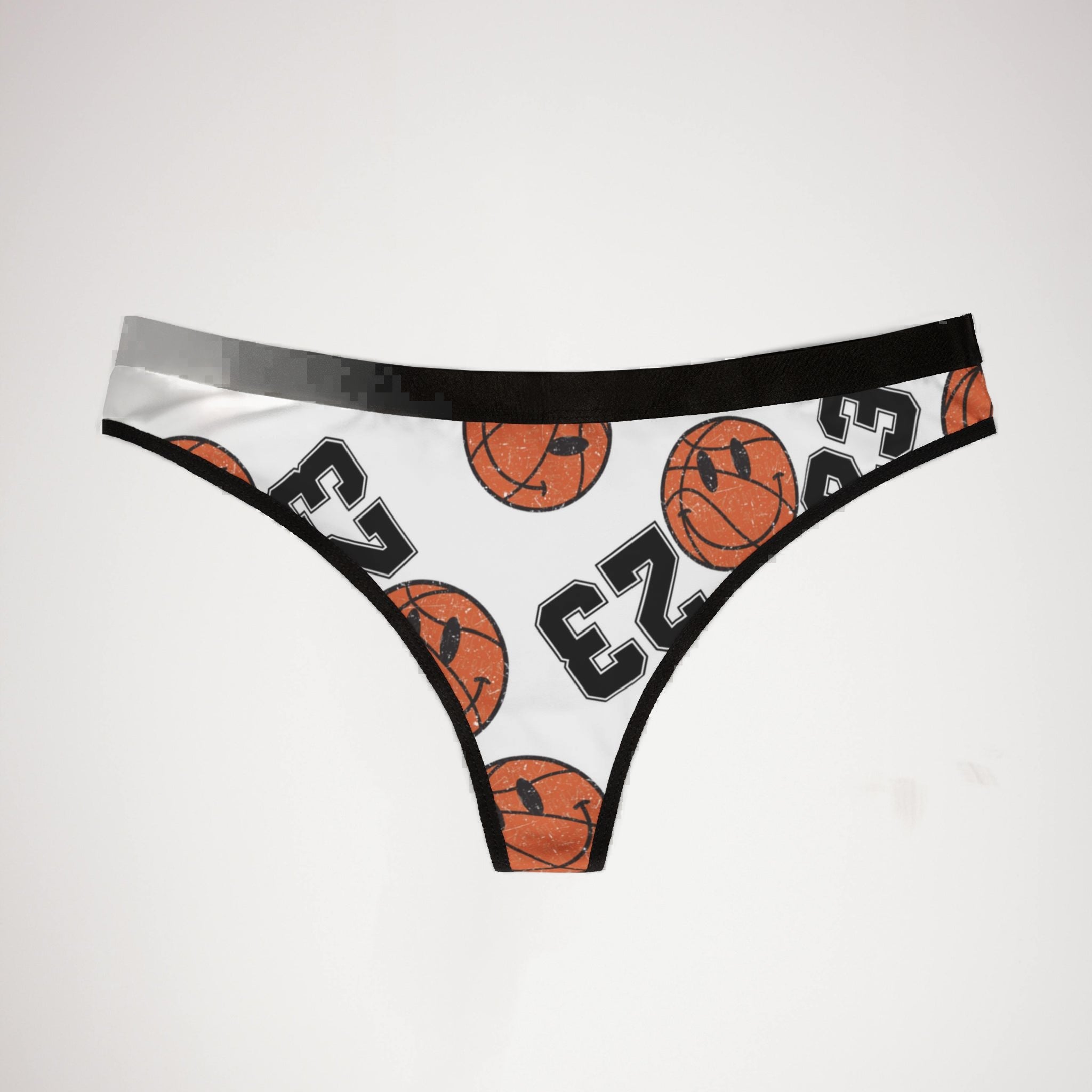 Women's thongs number   basketball white