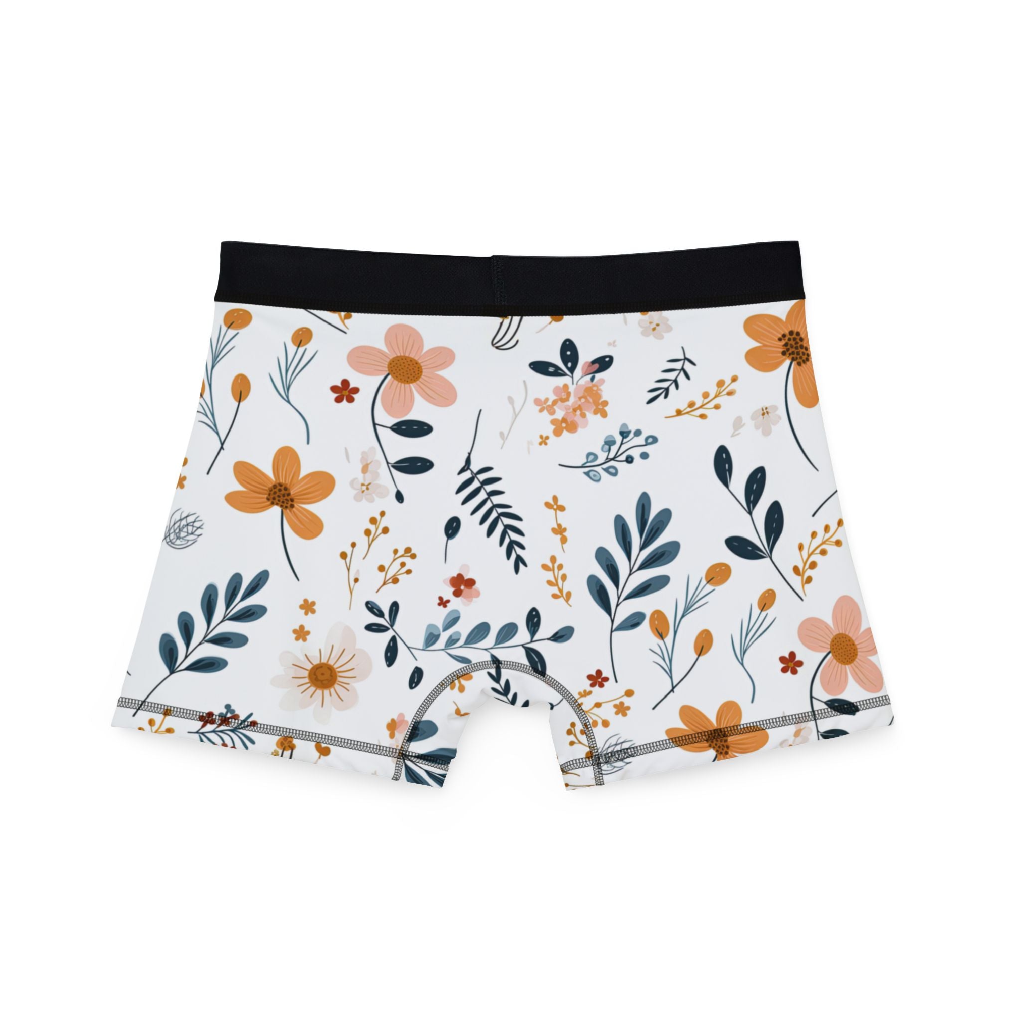 Men's boxers minimal boho flowers