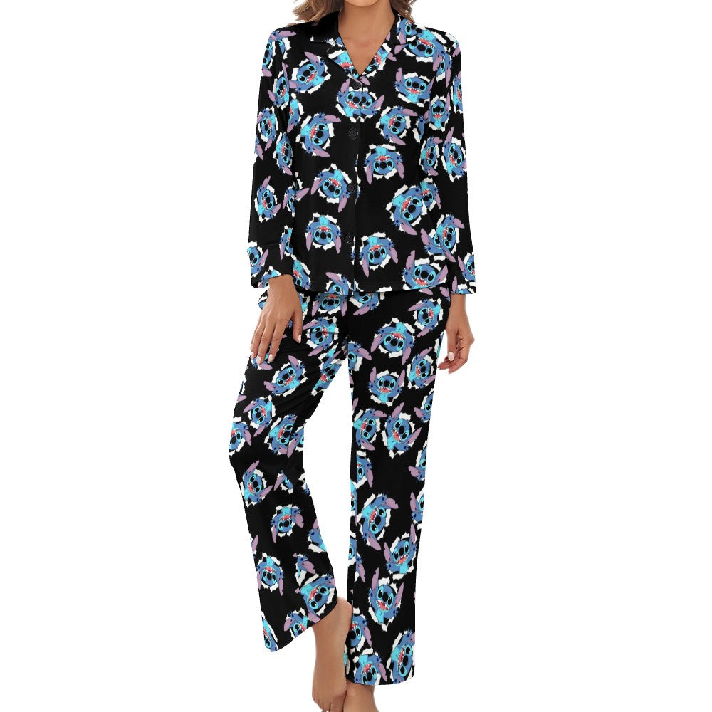 Women's Pajama Set stitch black