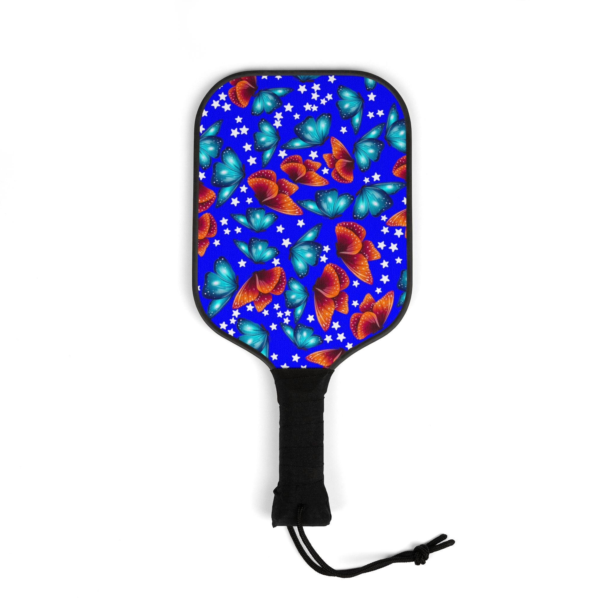 Pickleball kit (2 paddles + 2 balls + transparent bag) butterflies stars blue