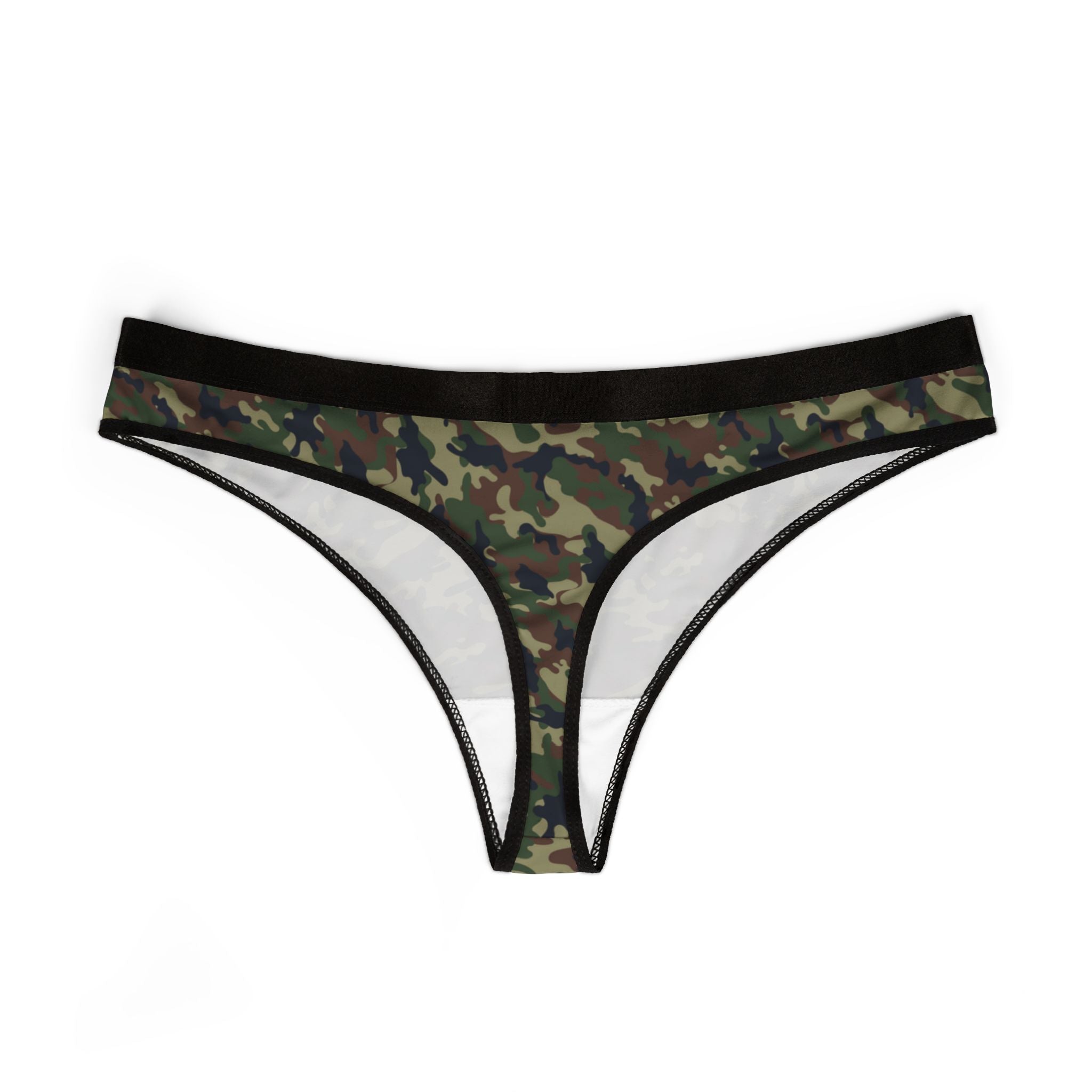 Women's thongs colorful camouflage