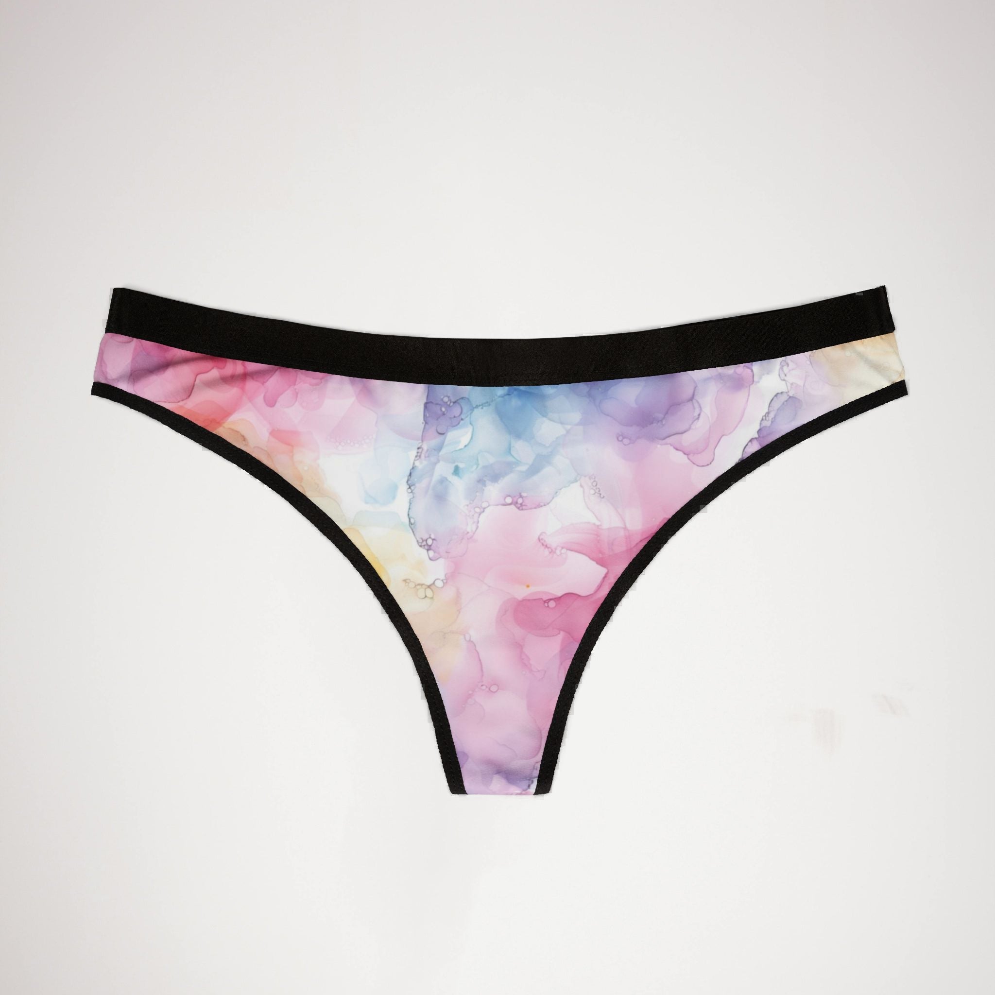 Women's thongs pastel alcohol ink