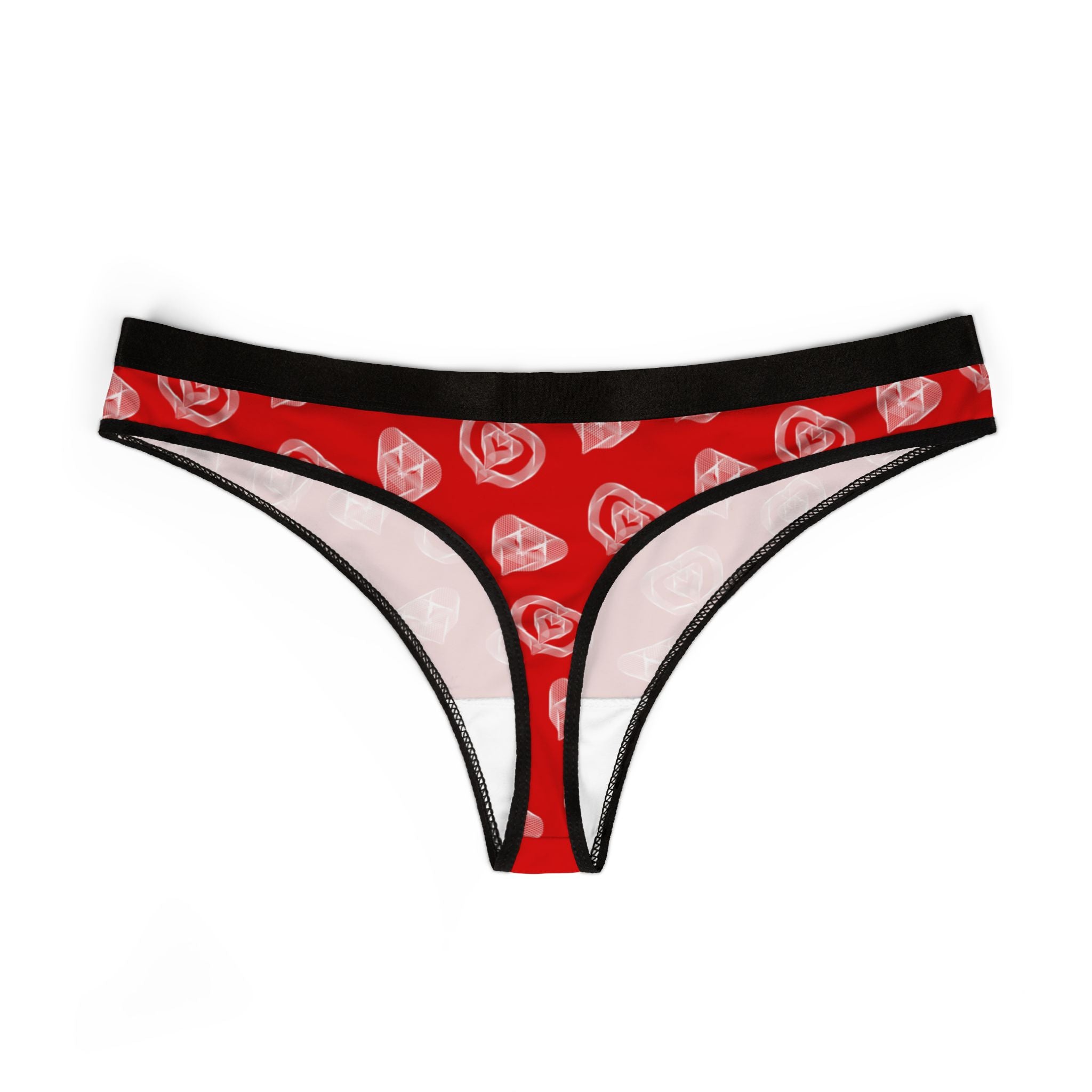 Women's thongs love hearts