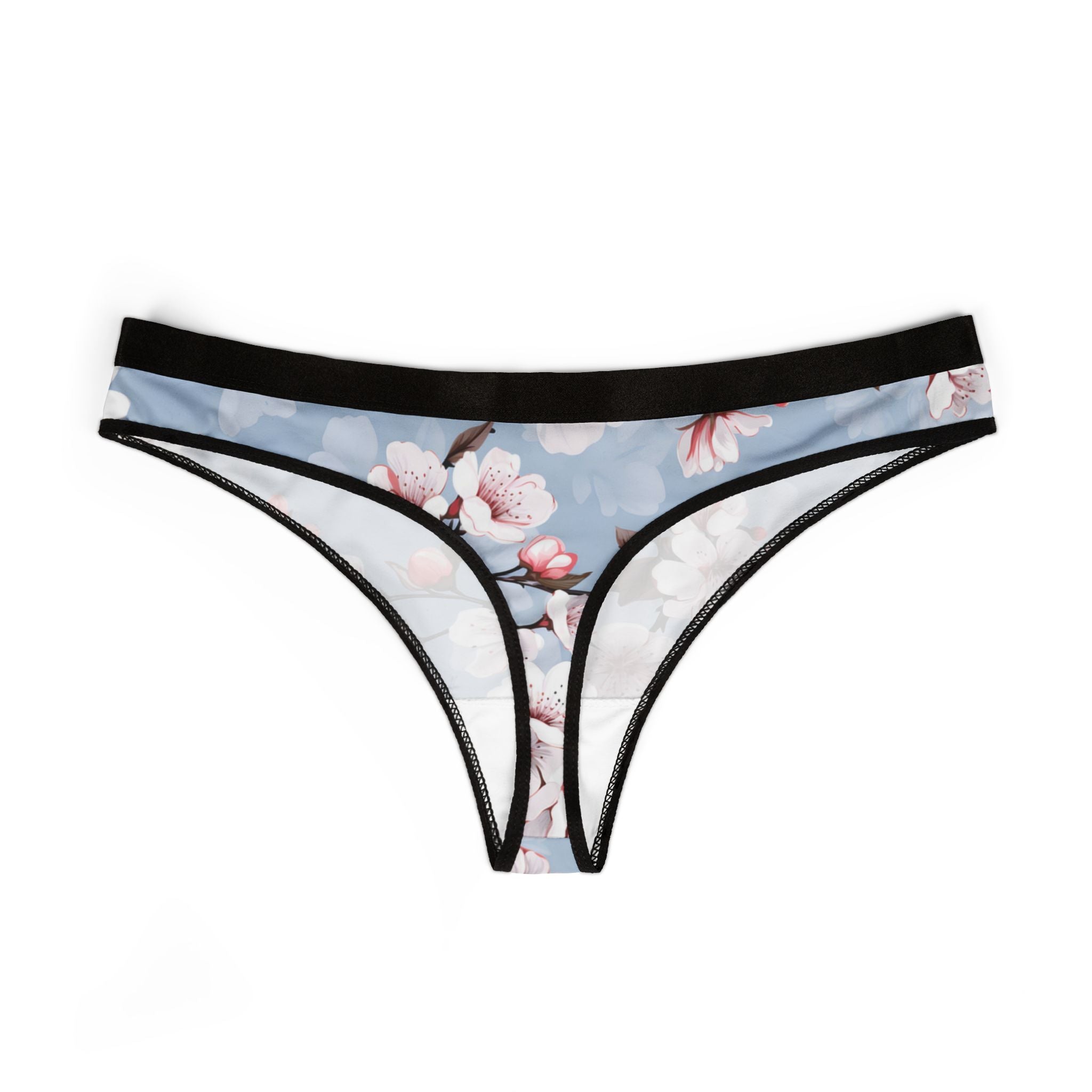 Women's thongs cherryblossom floral