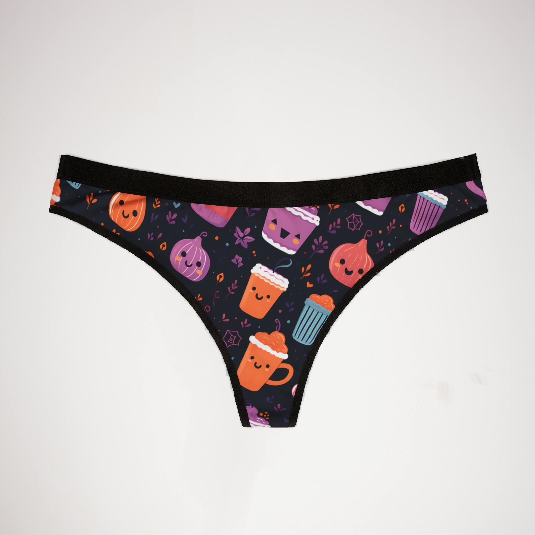 Women's thongs pink halloween