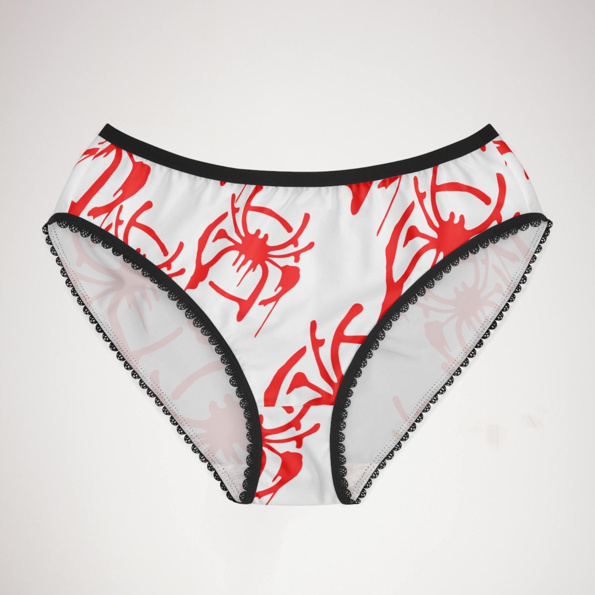 Women's briefs only spider web white