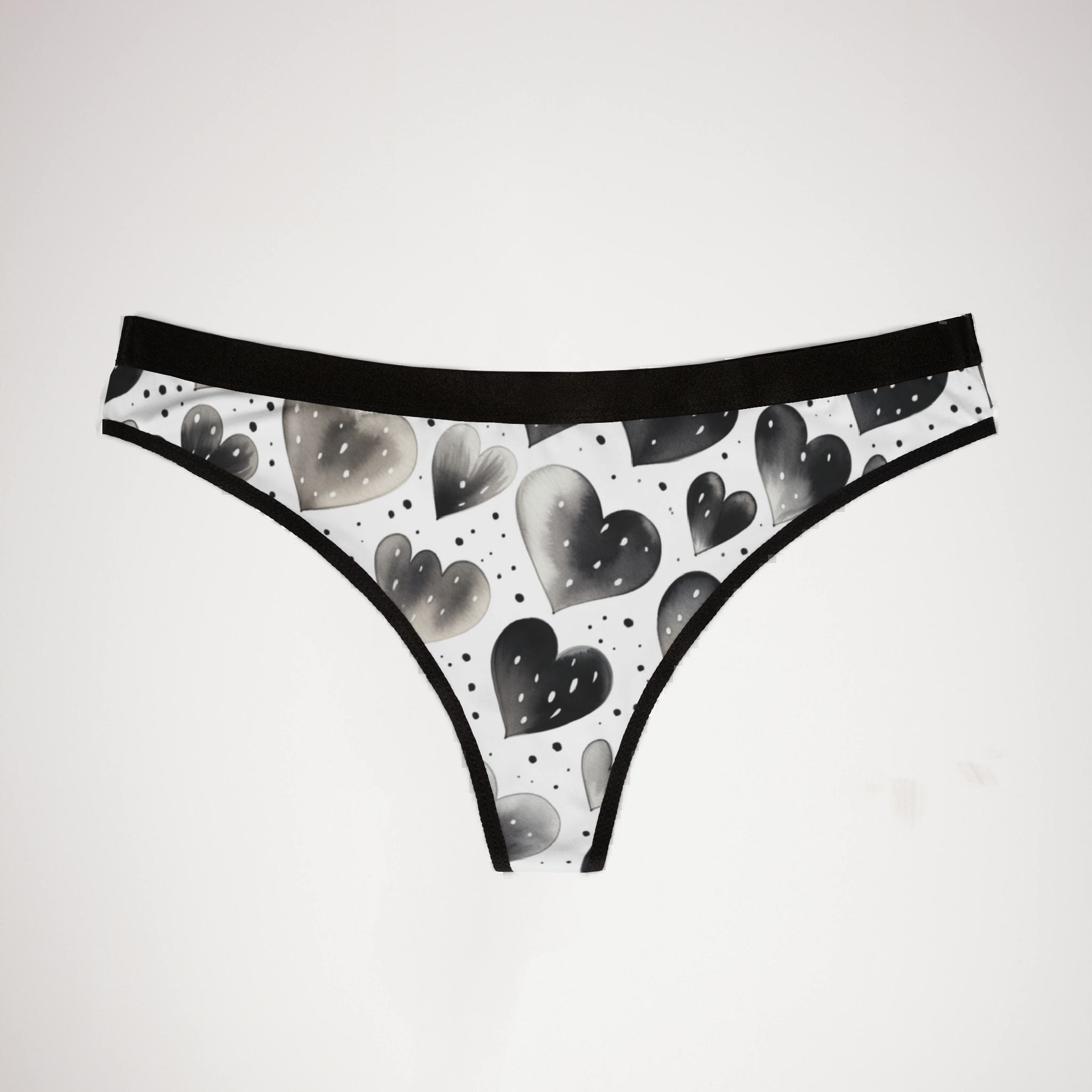 Women's thongs valentines day heart extra