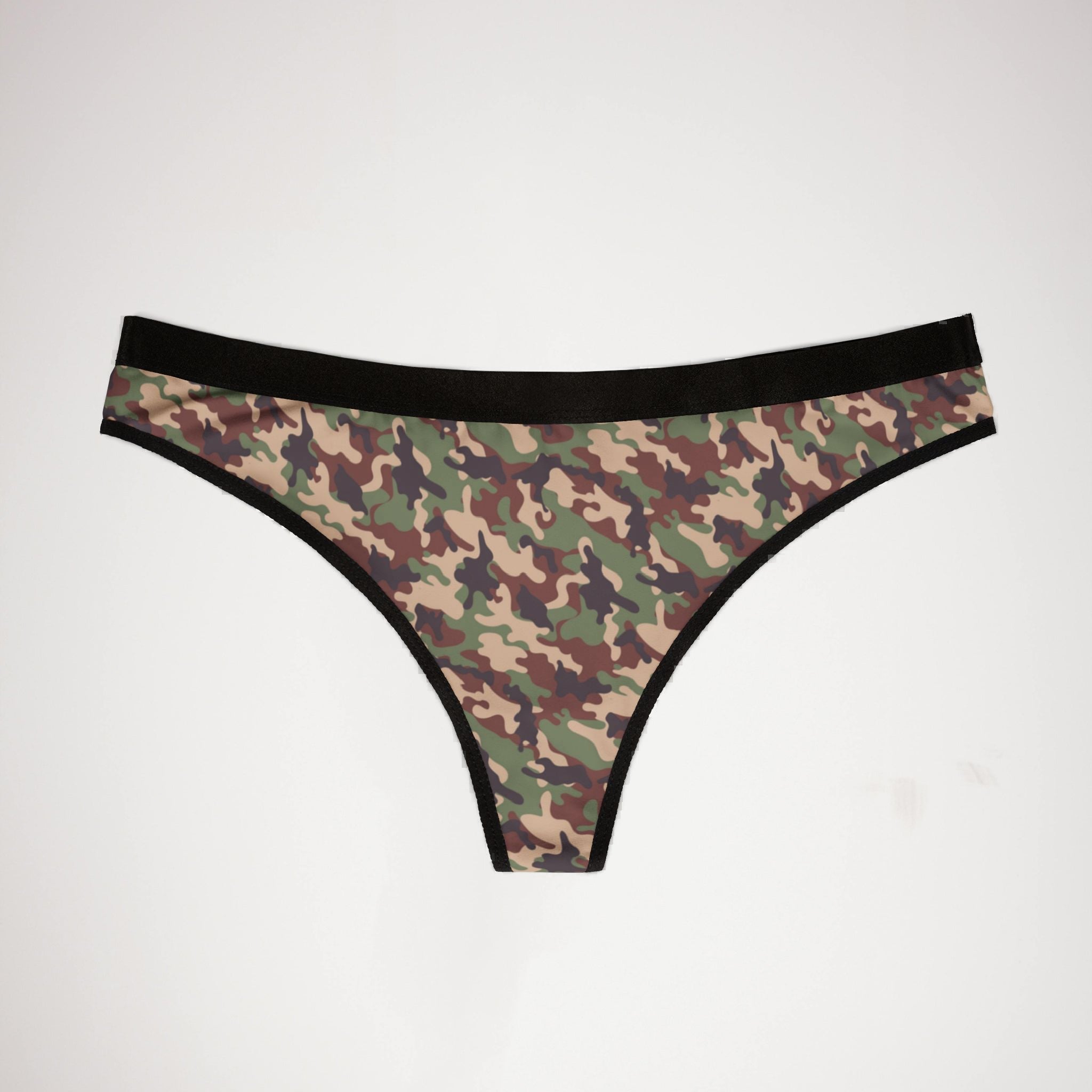 Women's thongs colorful camouflage