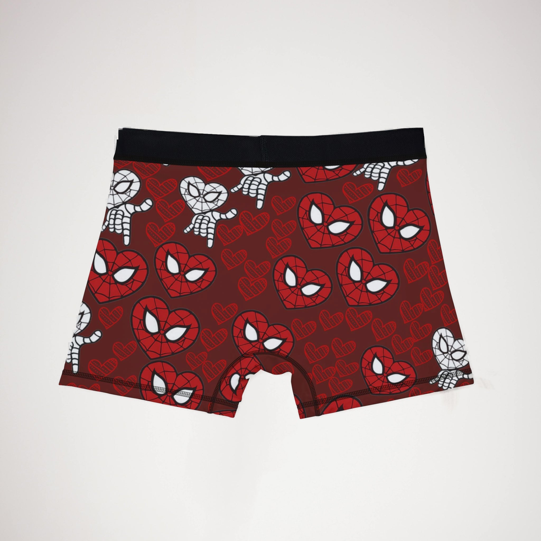 Men's boxers spider heart kiss red