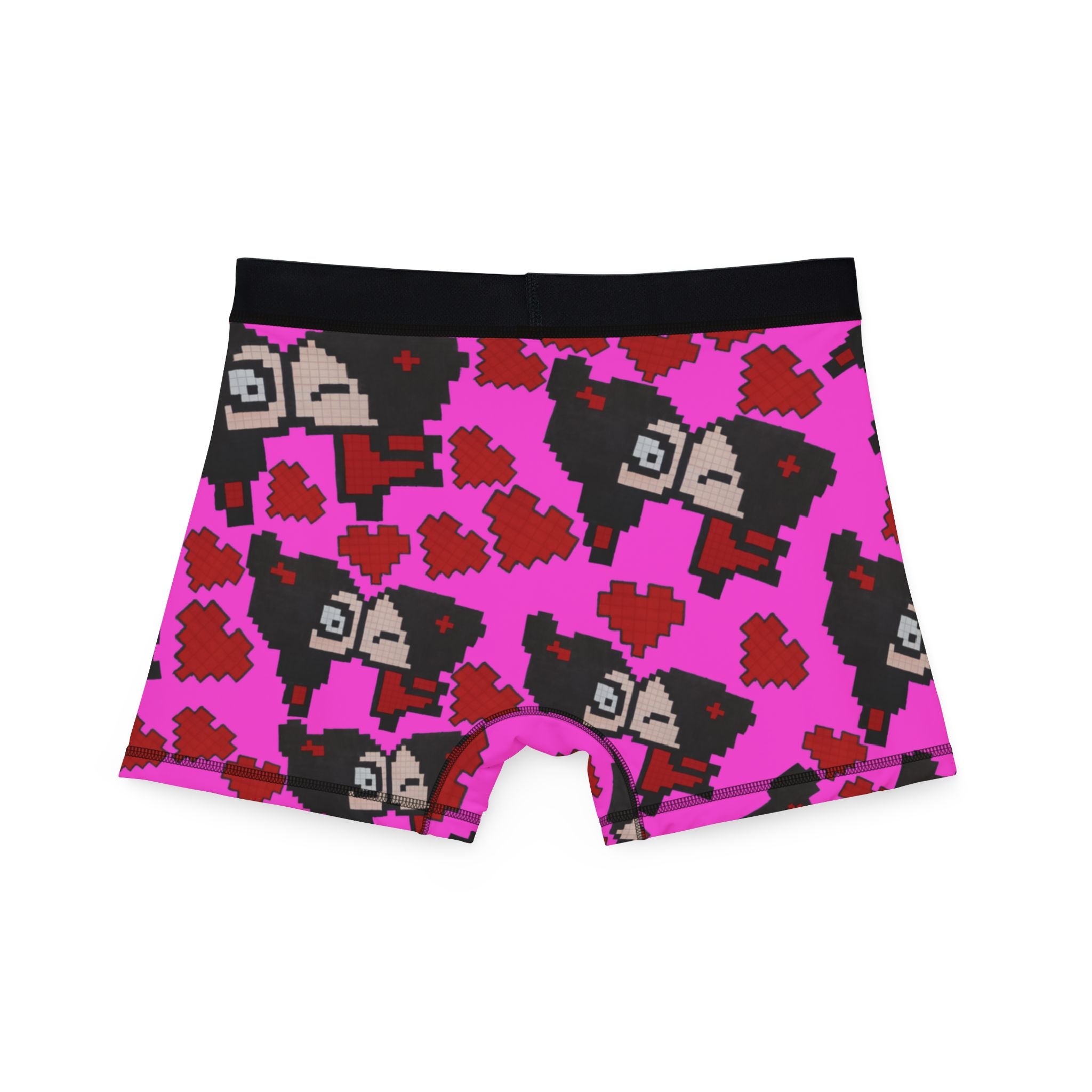 Men's boxers pixel pucca kiss heart pink