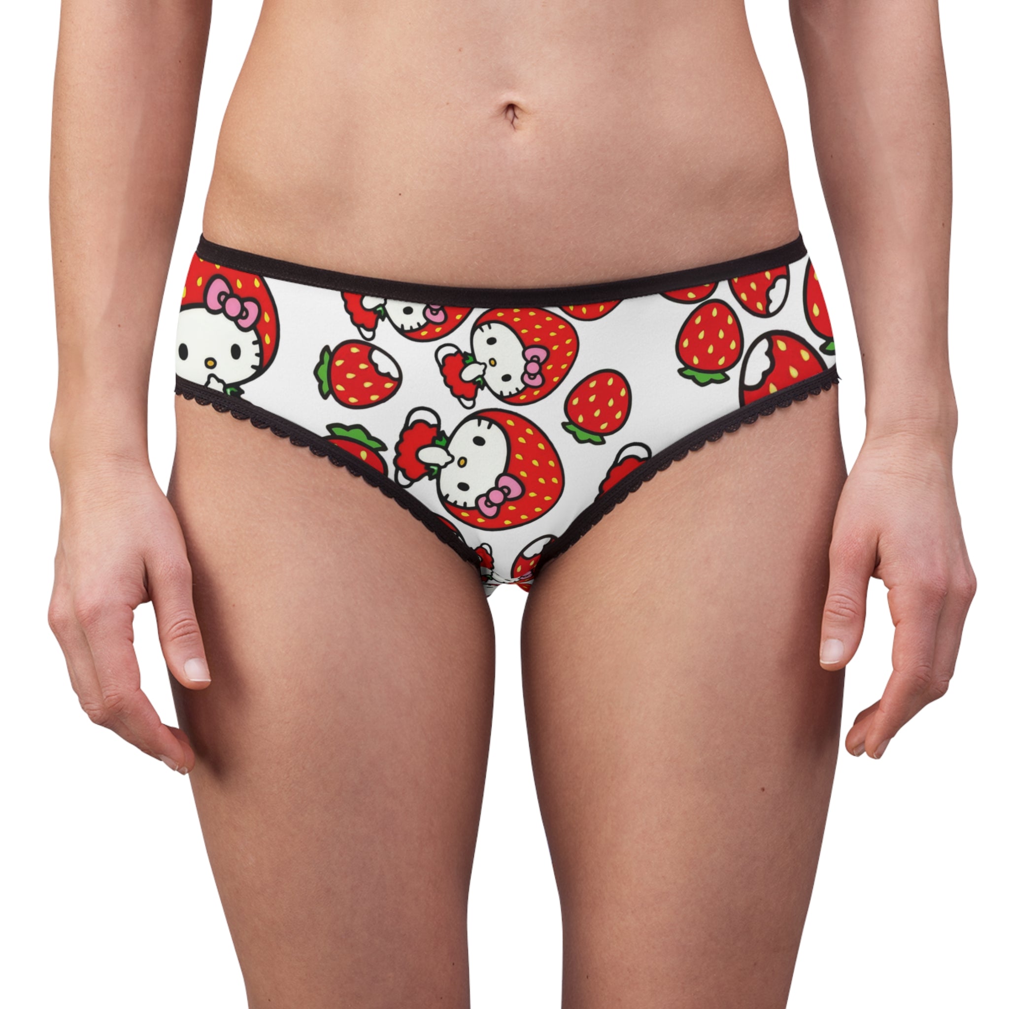 Women's briefs kitty strawberry valentine white