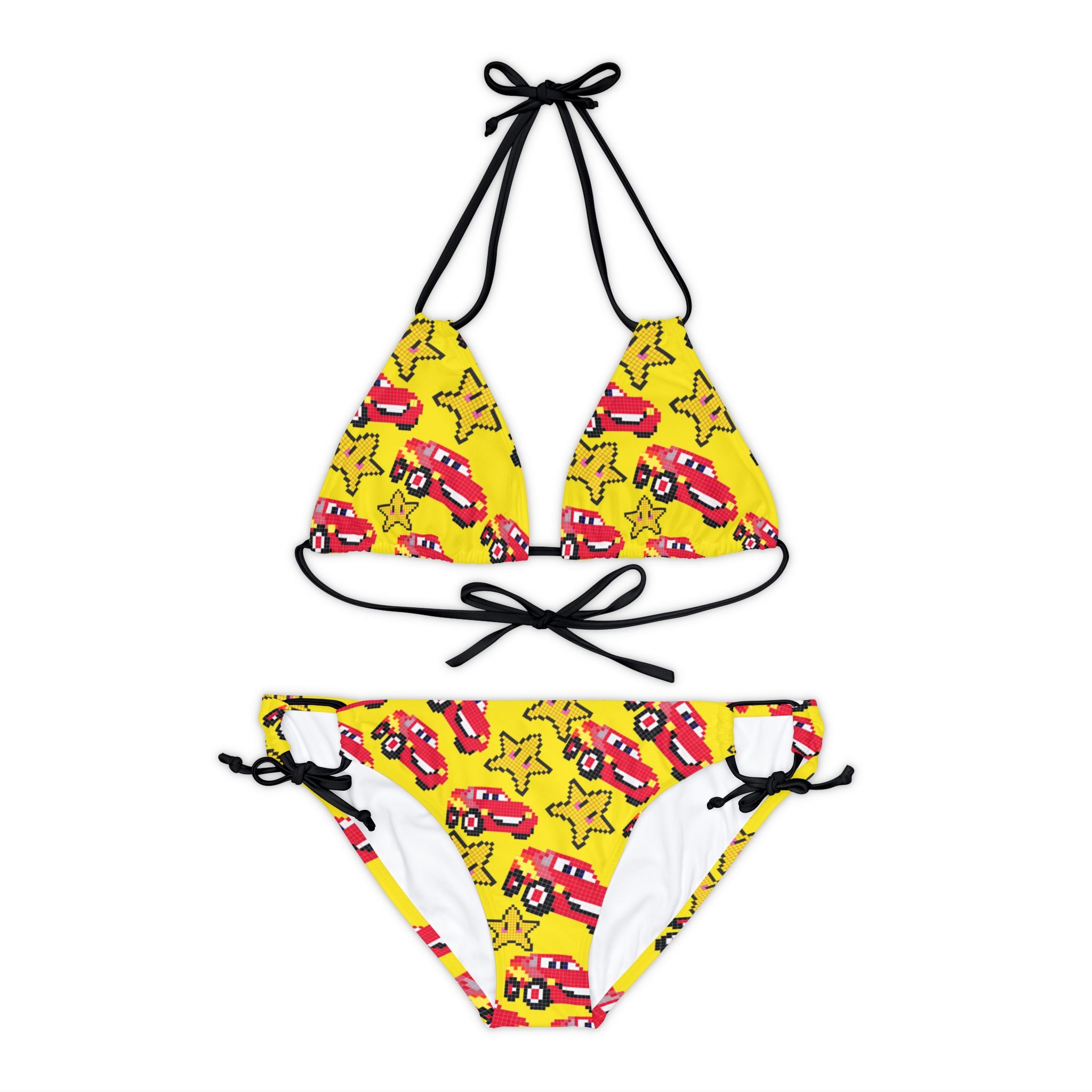 Strappy bikini set mcqueen stars yellow