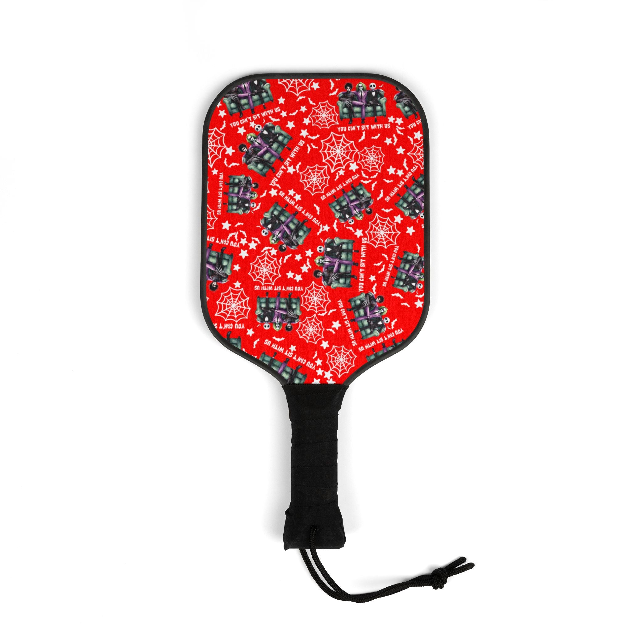 Pickleball kit (2 paddles + 2 balls + transparent bag) you can t shit with us halloween red