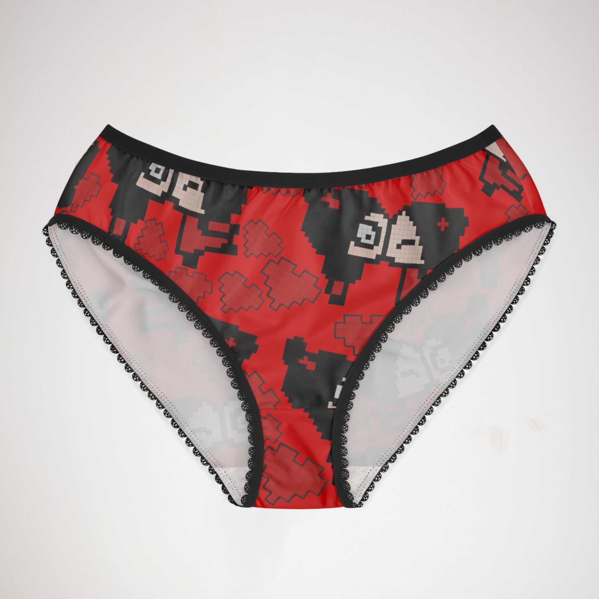 Women's briefs pixel pucca kiss heart red