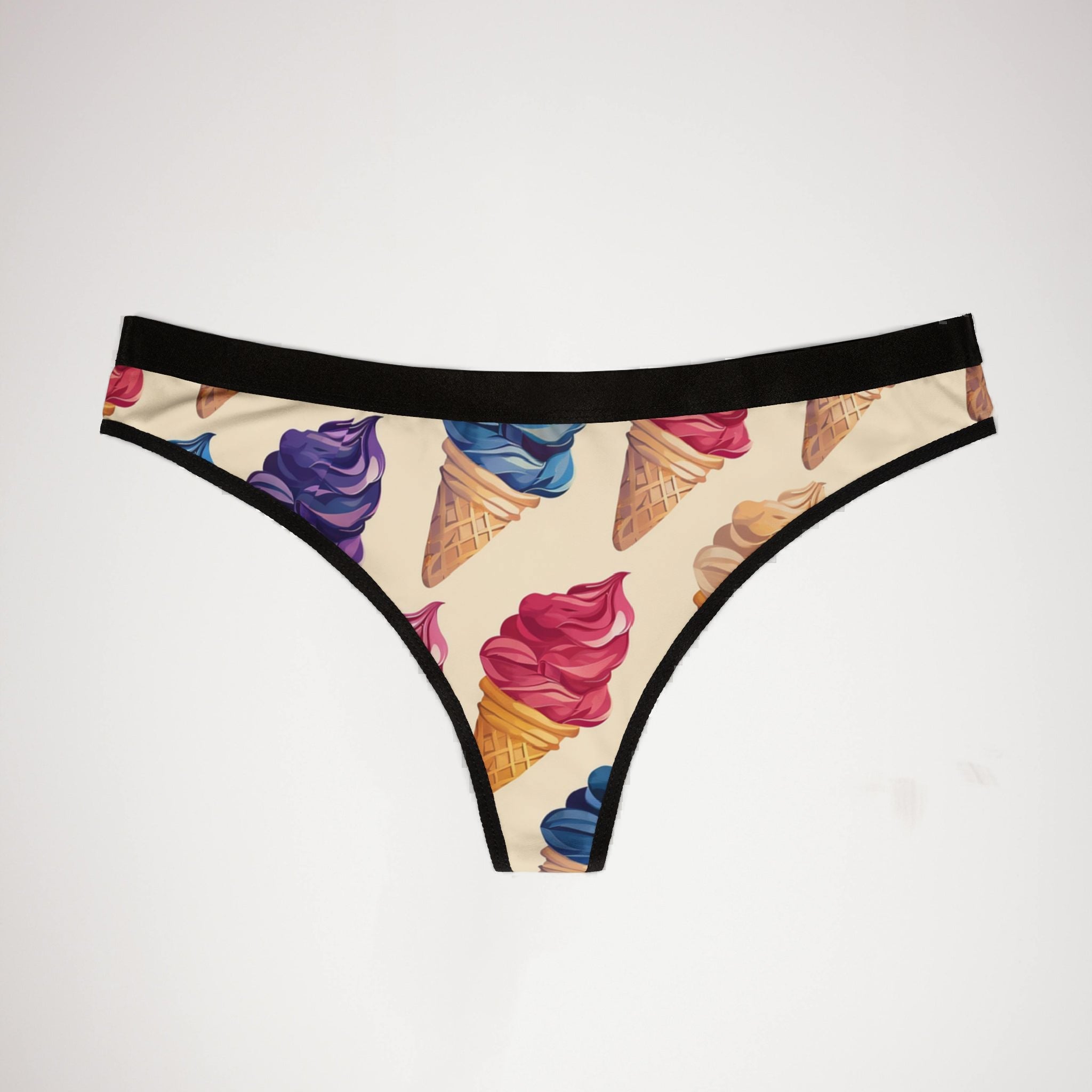 Women's thongs minimal ice cream