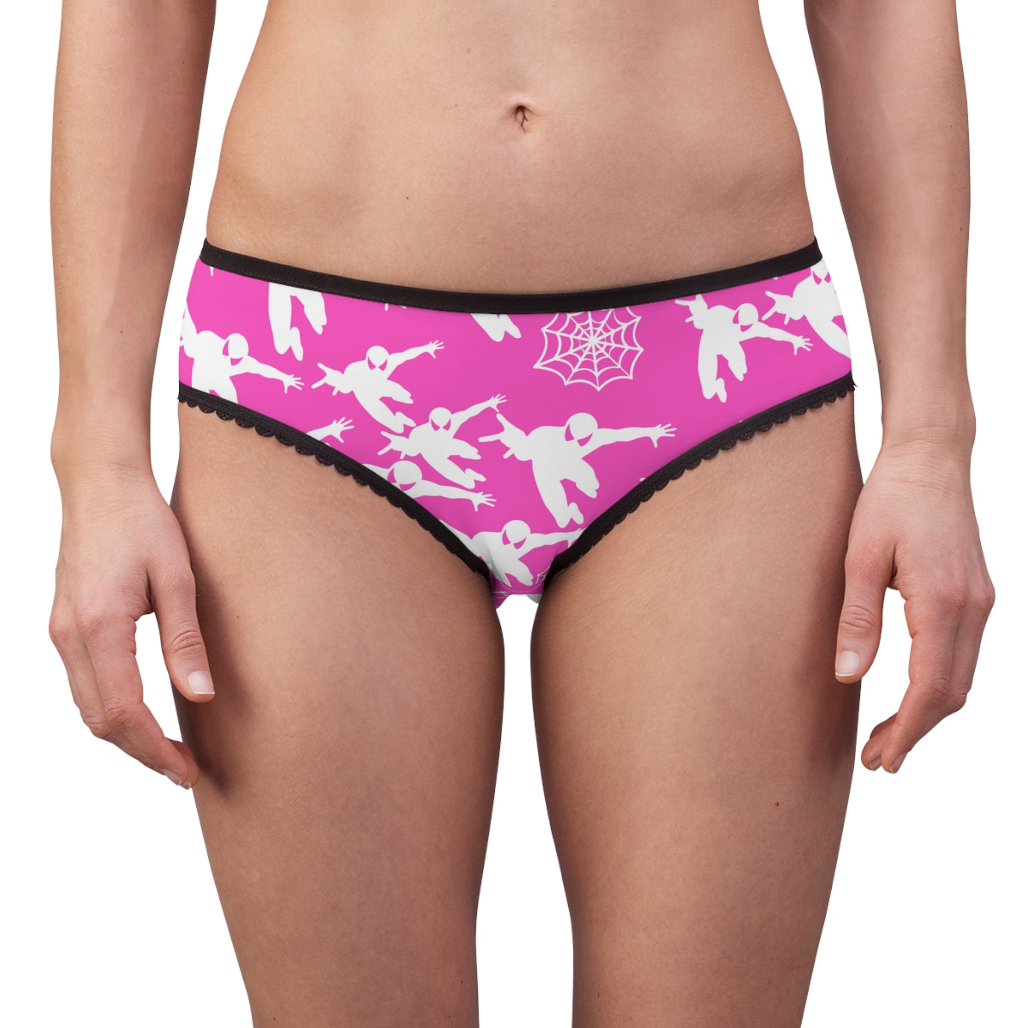 Women's briefs spiderman web plain pink