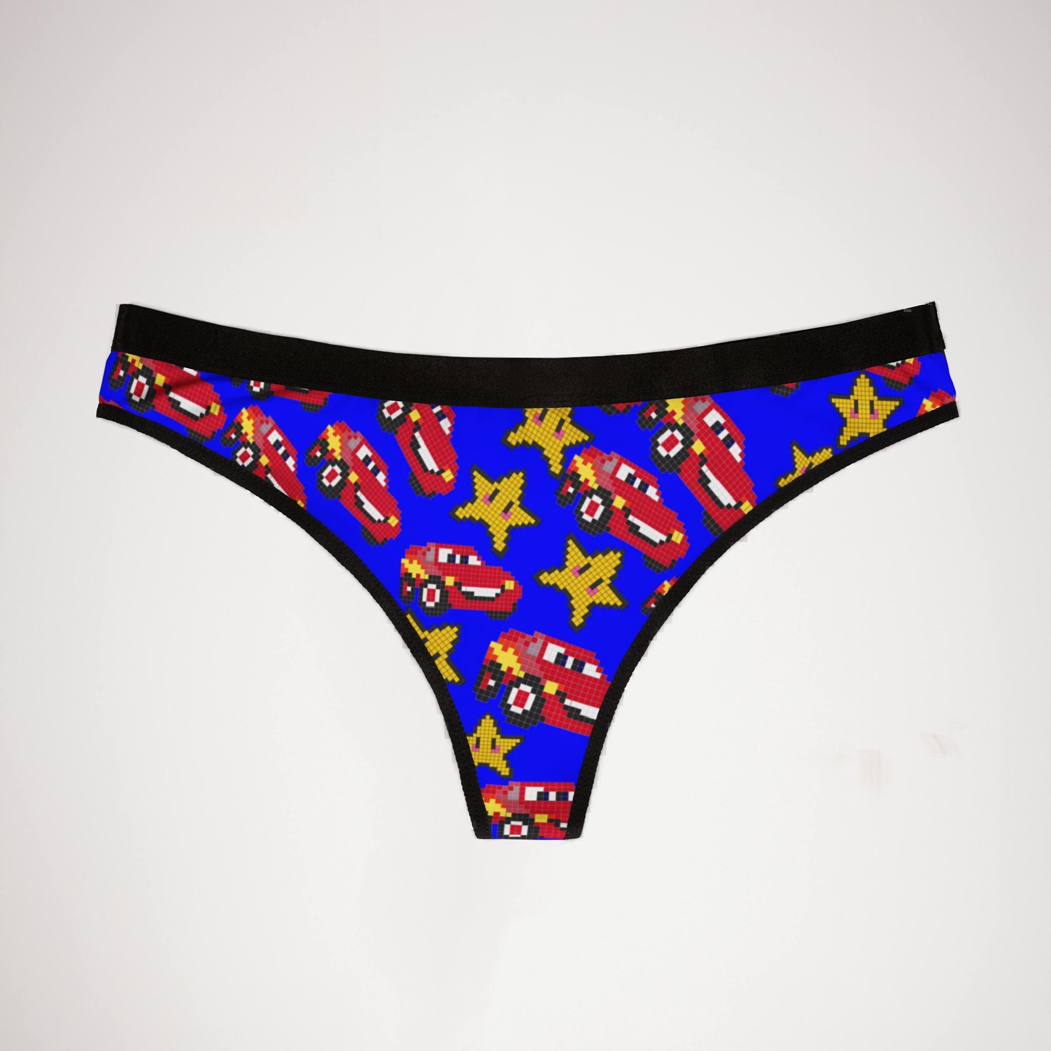 Women's thongs mcqueen stars blue