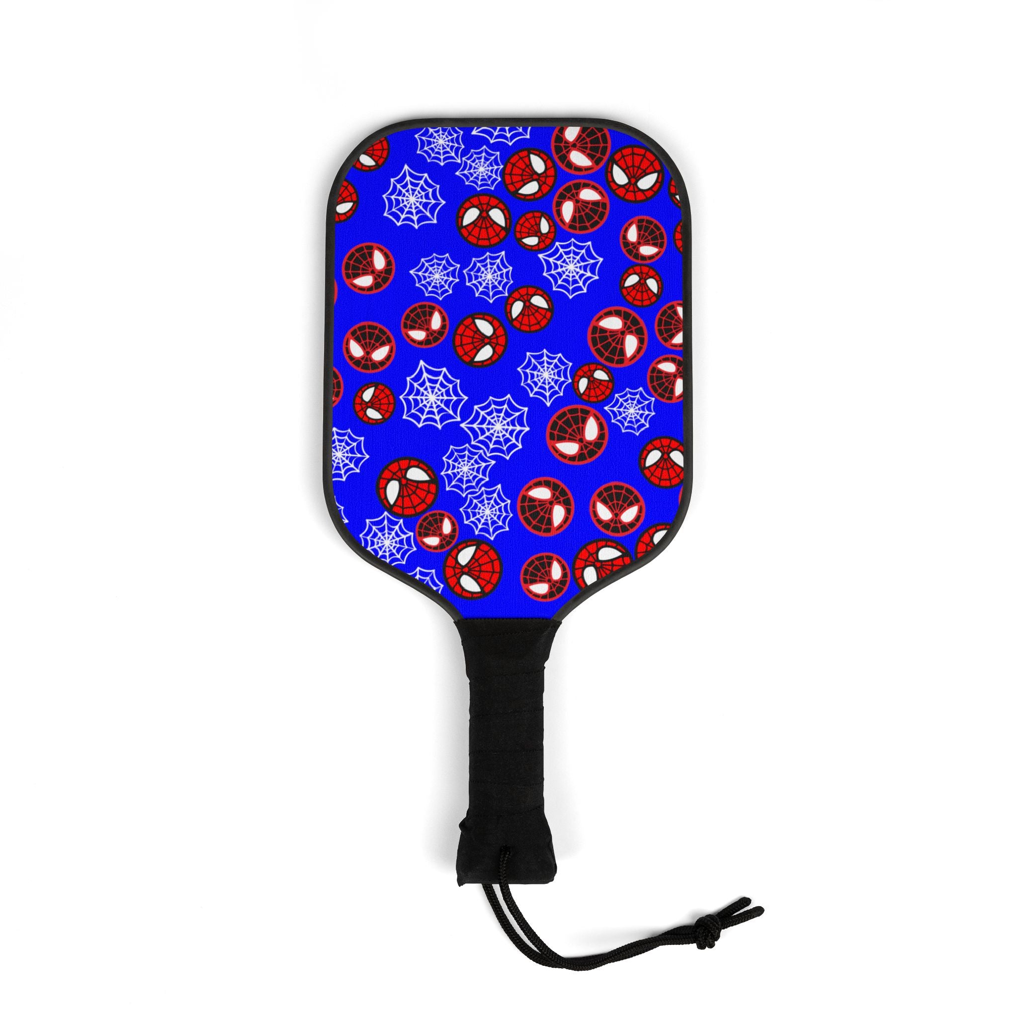 Pickleball kit (2 paddles + 2 balls + transparent bag) spider circle web blue