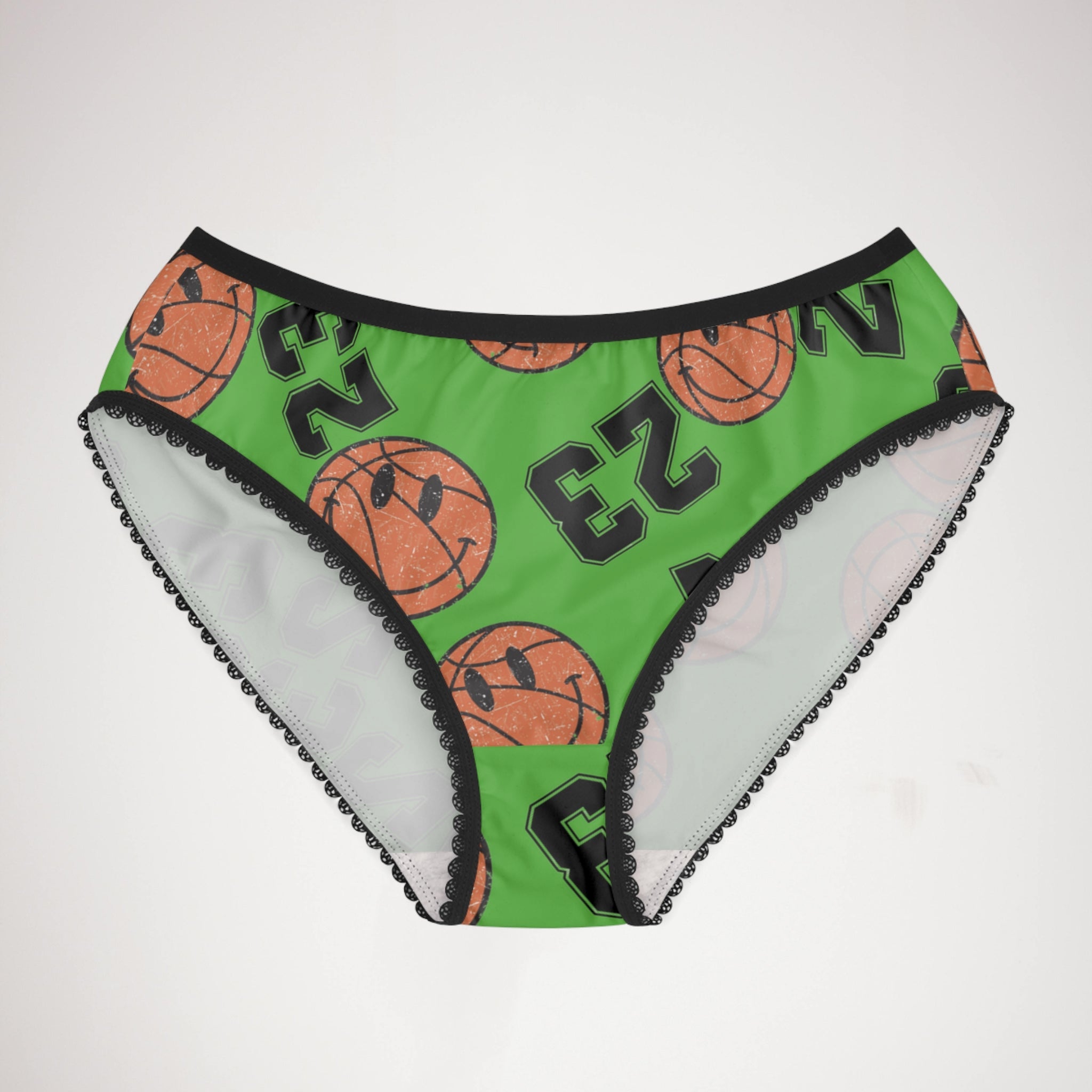 Women's briefs number   basketball green