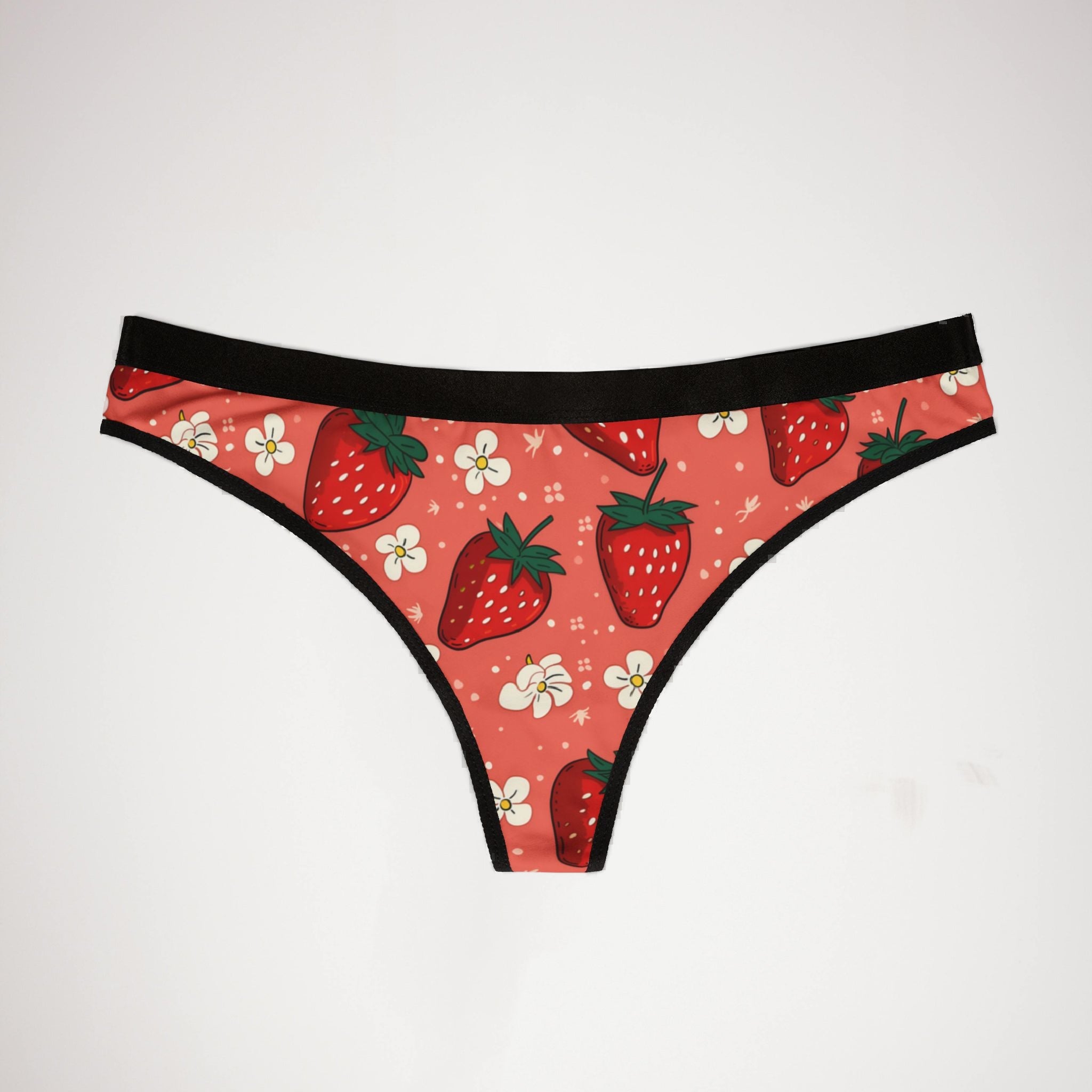 Women's thongs strawberry fruit