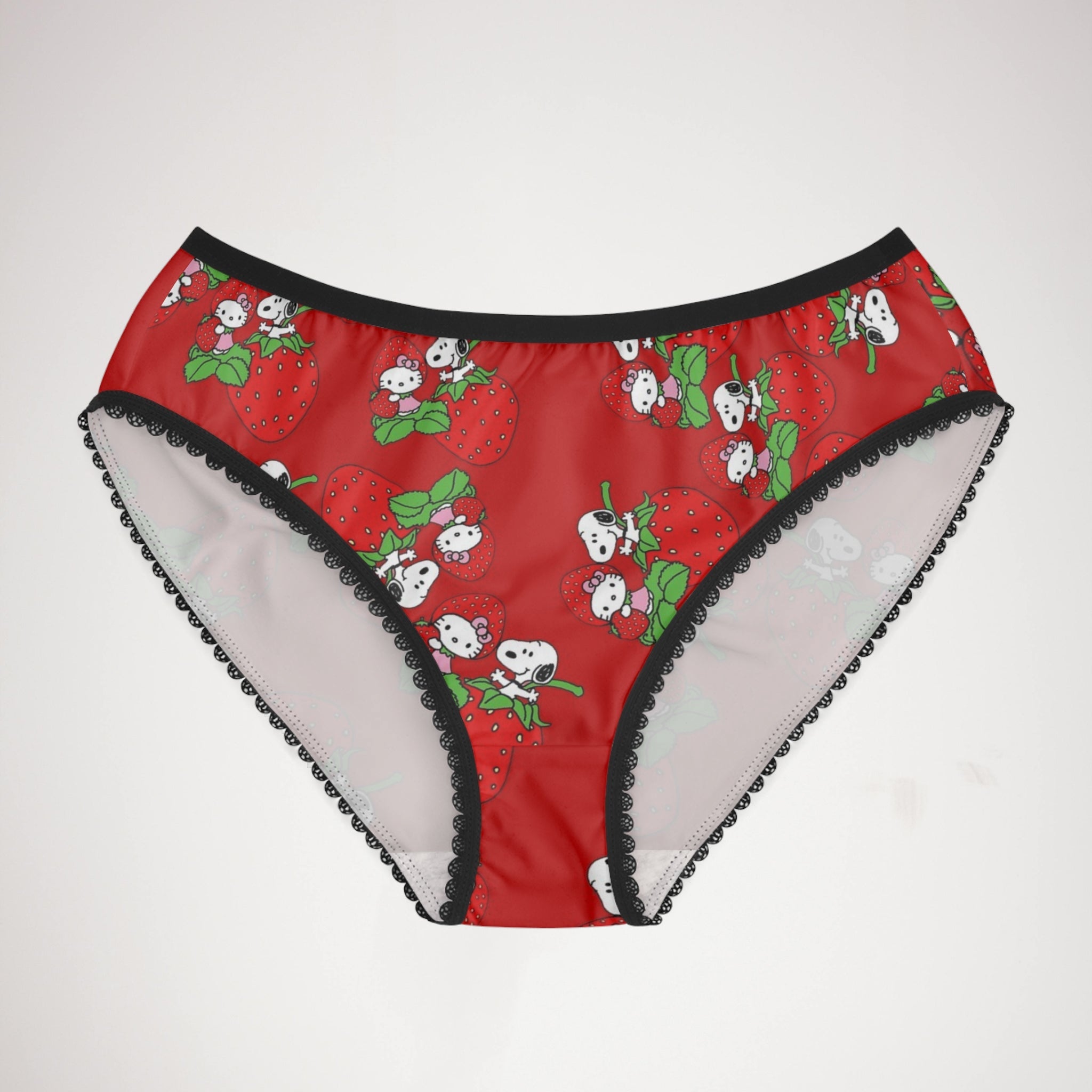 Women's briefs kitty snoopy strawberry valentine red