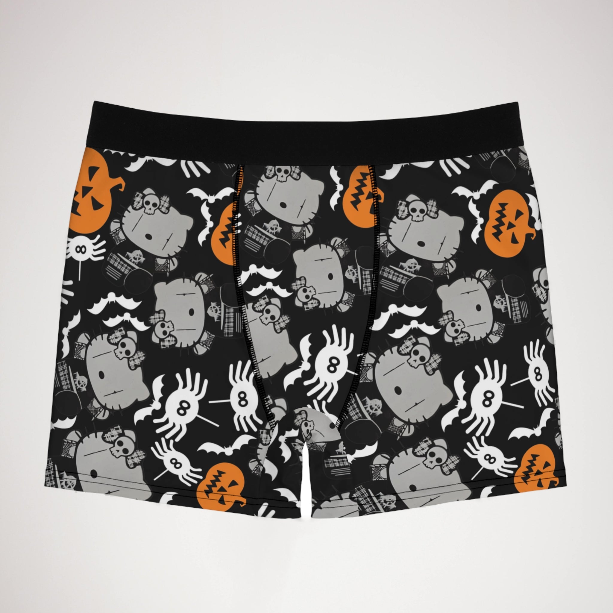 Men's boxer briefs kitty blank pumpkin halloween black